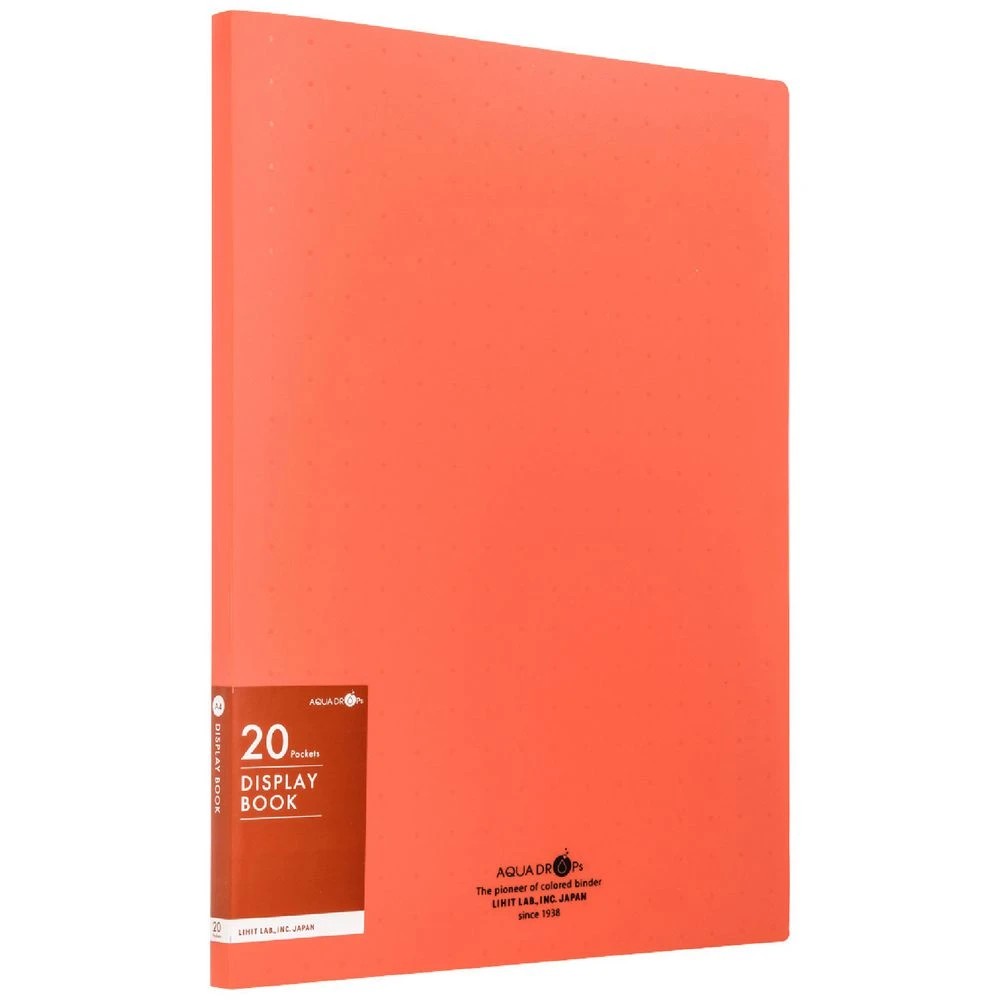 1 Aqua Drops Display Book A4 20 Pockets Vivid Red, 1 of 4