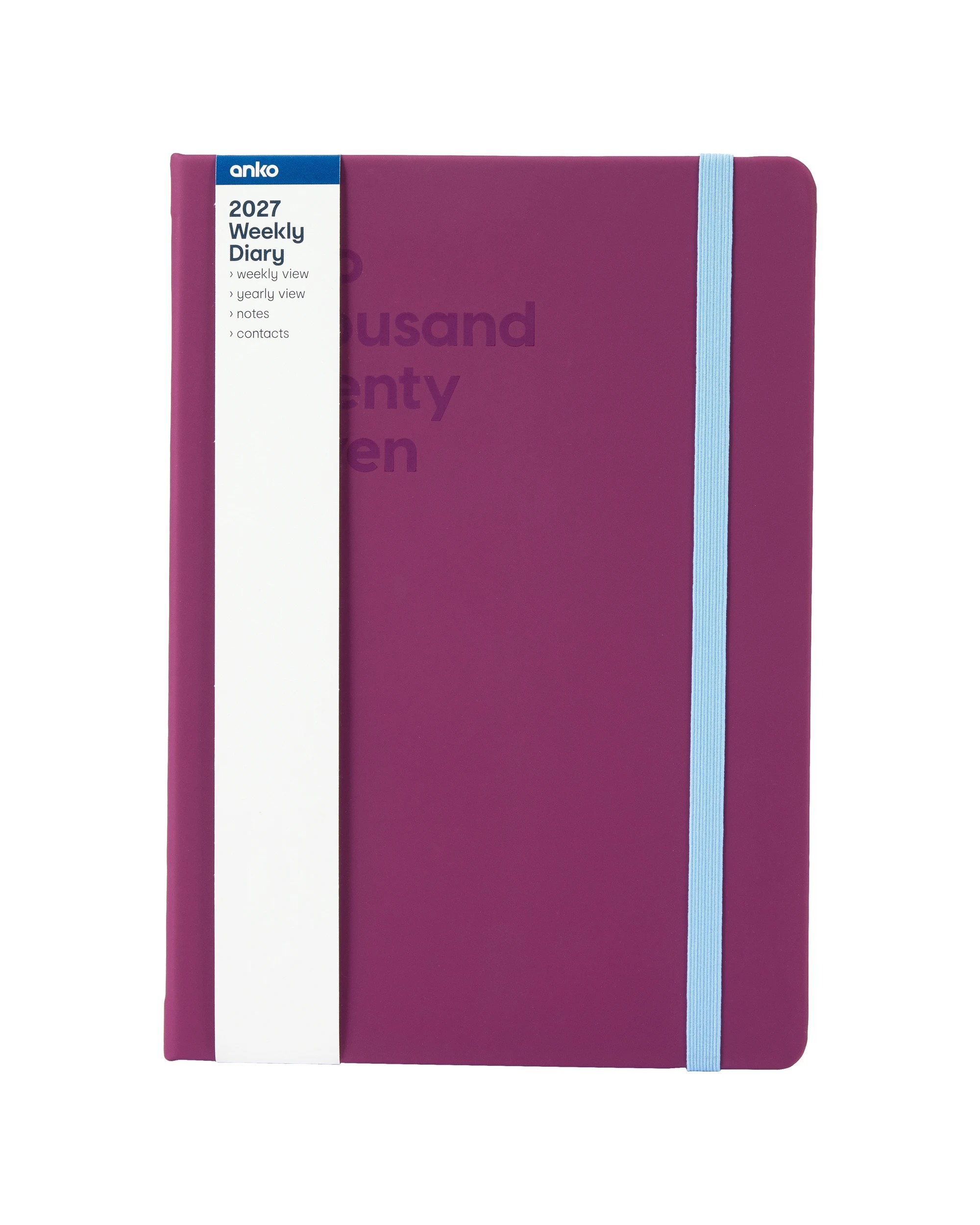 5 2027 A5 Diary Week to View - Plum, 5 of 6