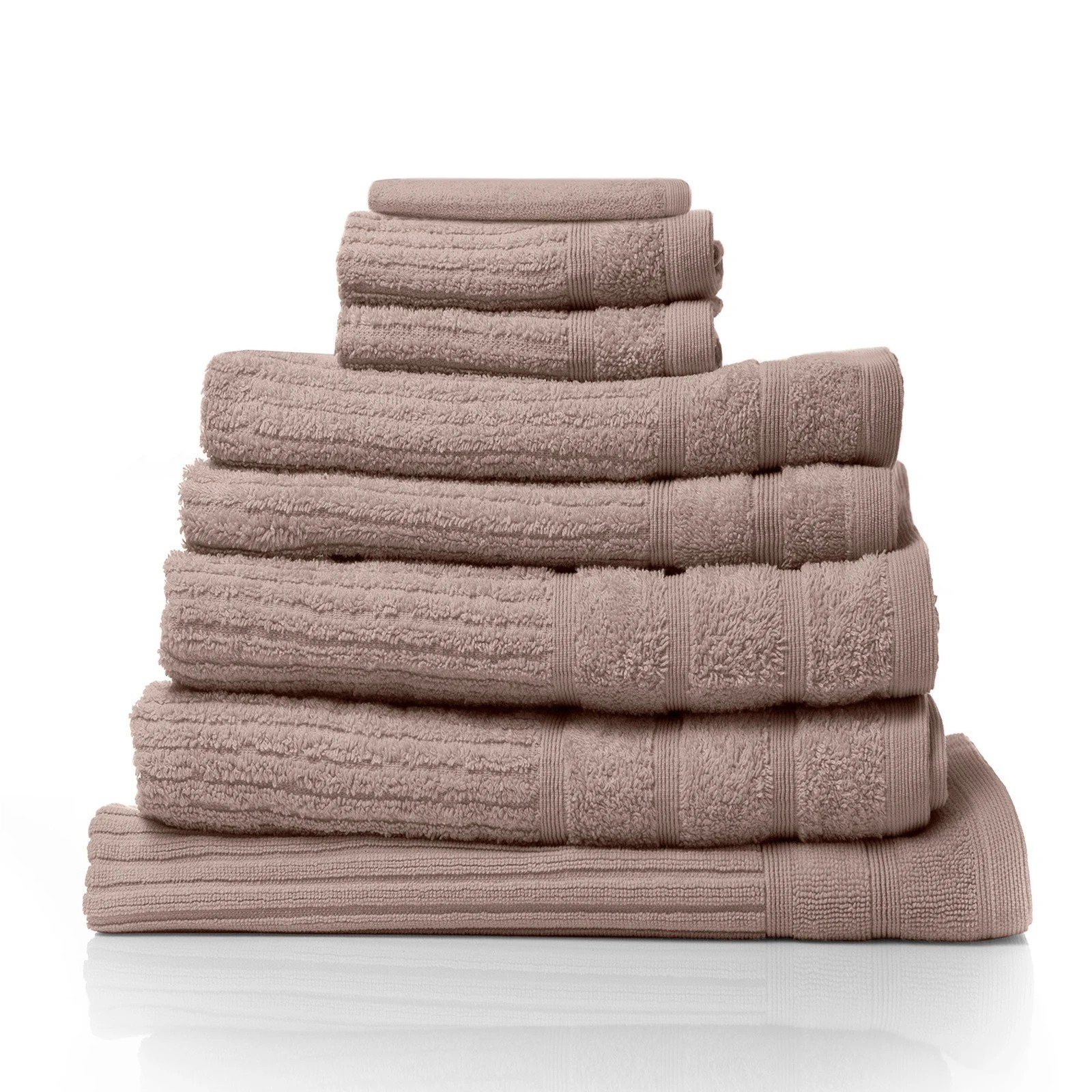 1 Royal Comfort Eden Cotton 600GSM 100% Cotton Luxury Bath Towels Set 8 Piece - Red, 1 of 4