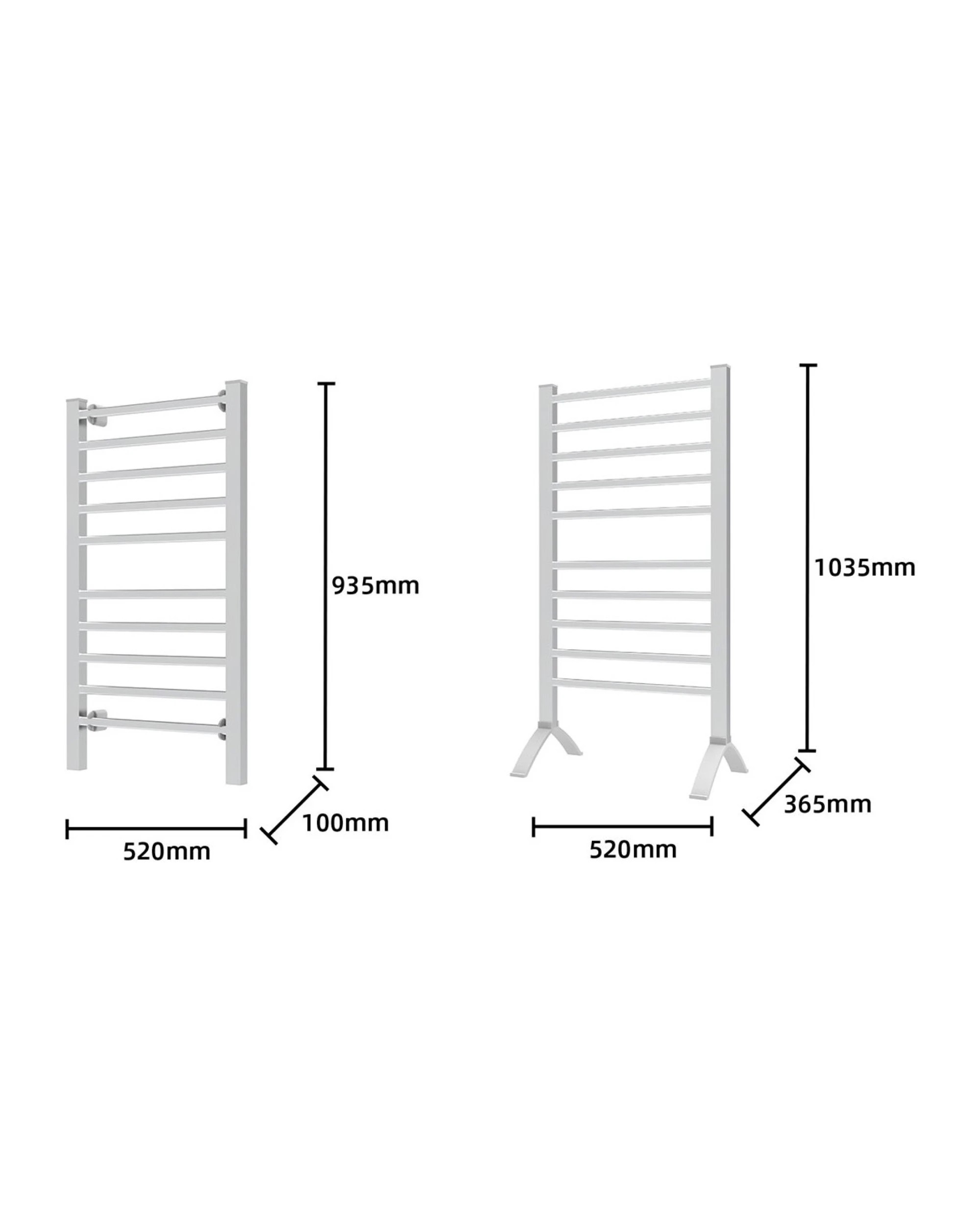 3 Pronti Heated Towel Rack Electric Rails Warmer 160 Watt- Silver, 3 of 6