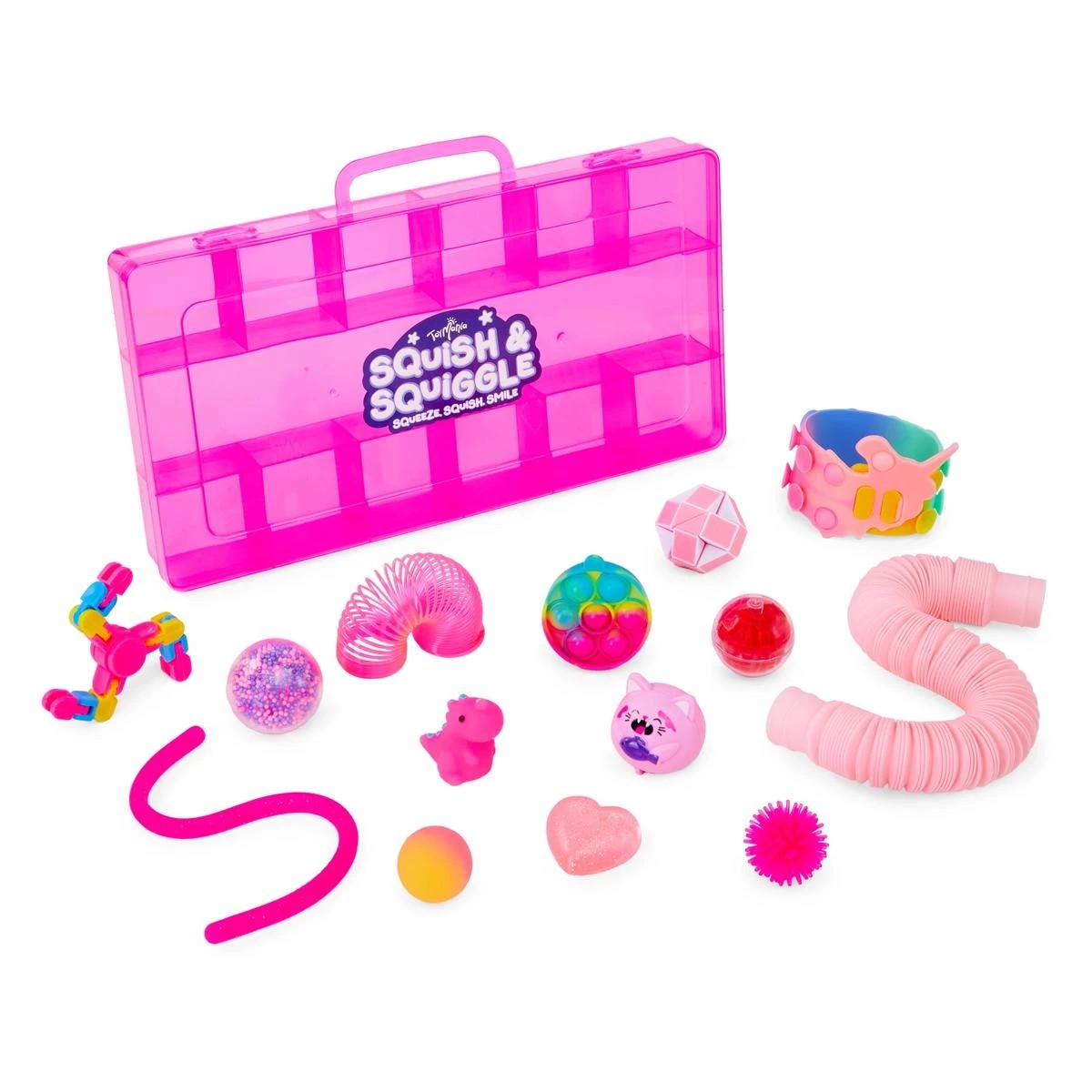 4 14 Piece ToyMania Squish and Squiggle Fidget Carry Case - Assorted, 4 of 5