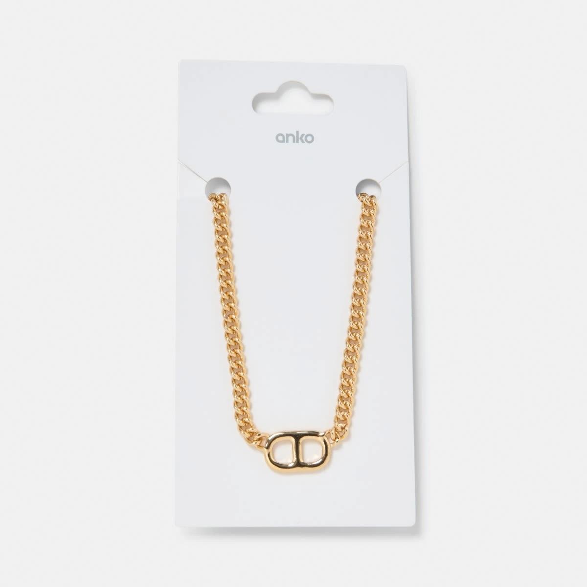 4 Interlink Necklace - Gold Tone GOLD, 4 of 4