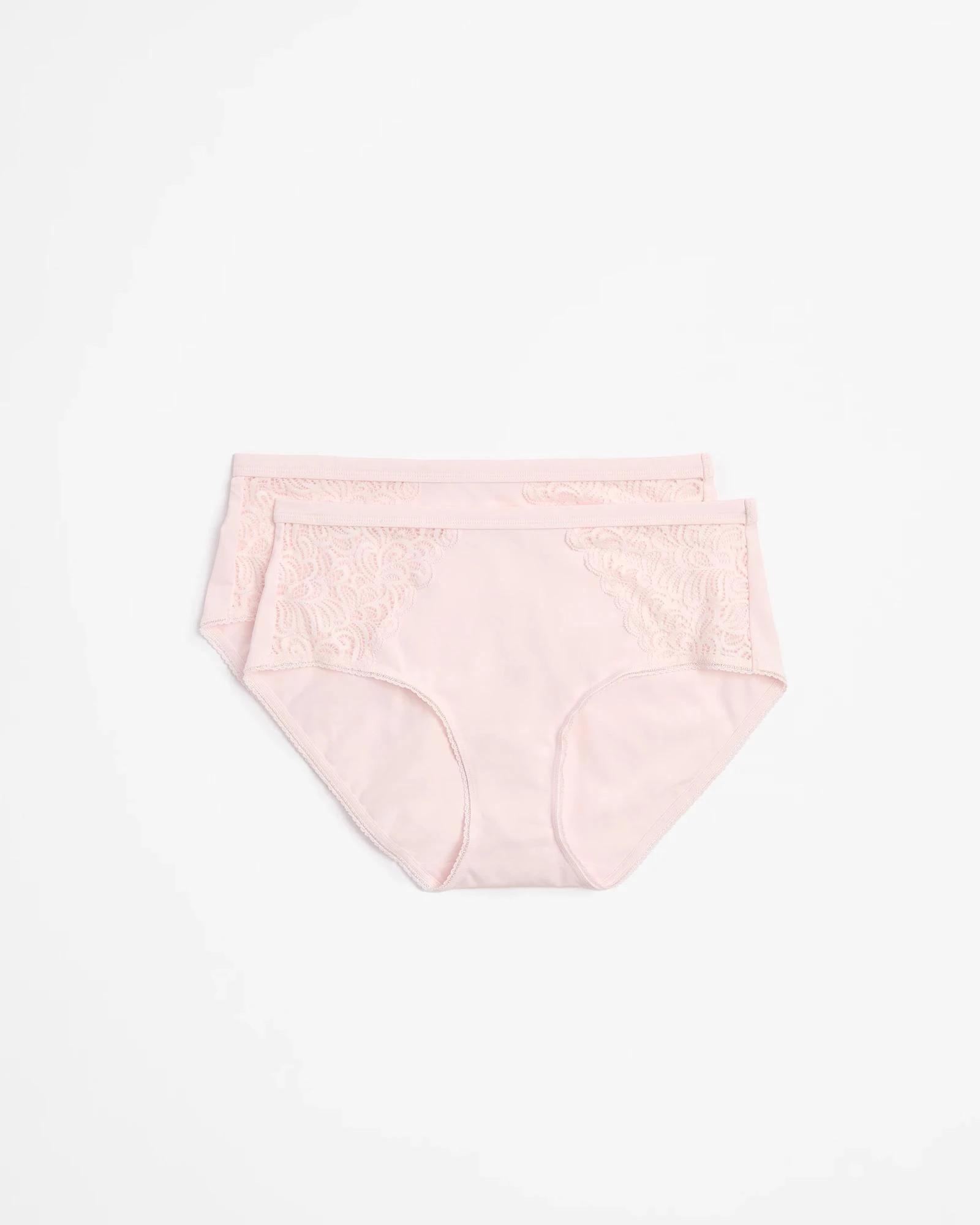 1 Target Woman Australian Cotton and Lace Midi Briefs BLUSHING PINK, 1 of 4