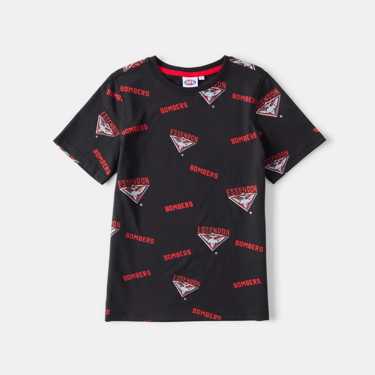 9 Official AFL Kids All Over Print T-shirt Essendon, 9 of 10
