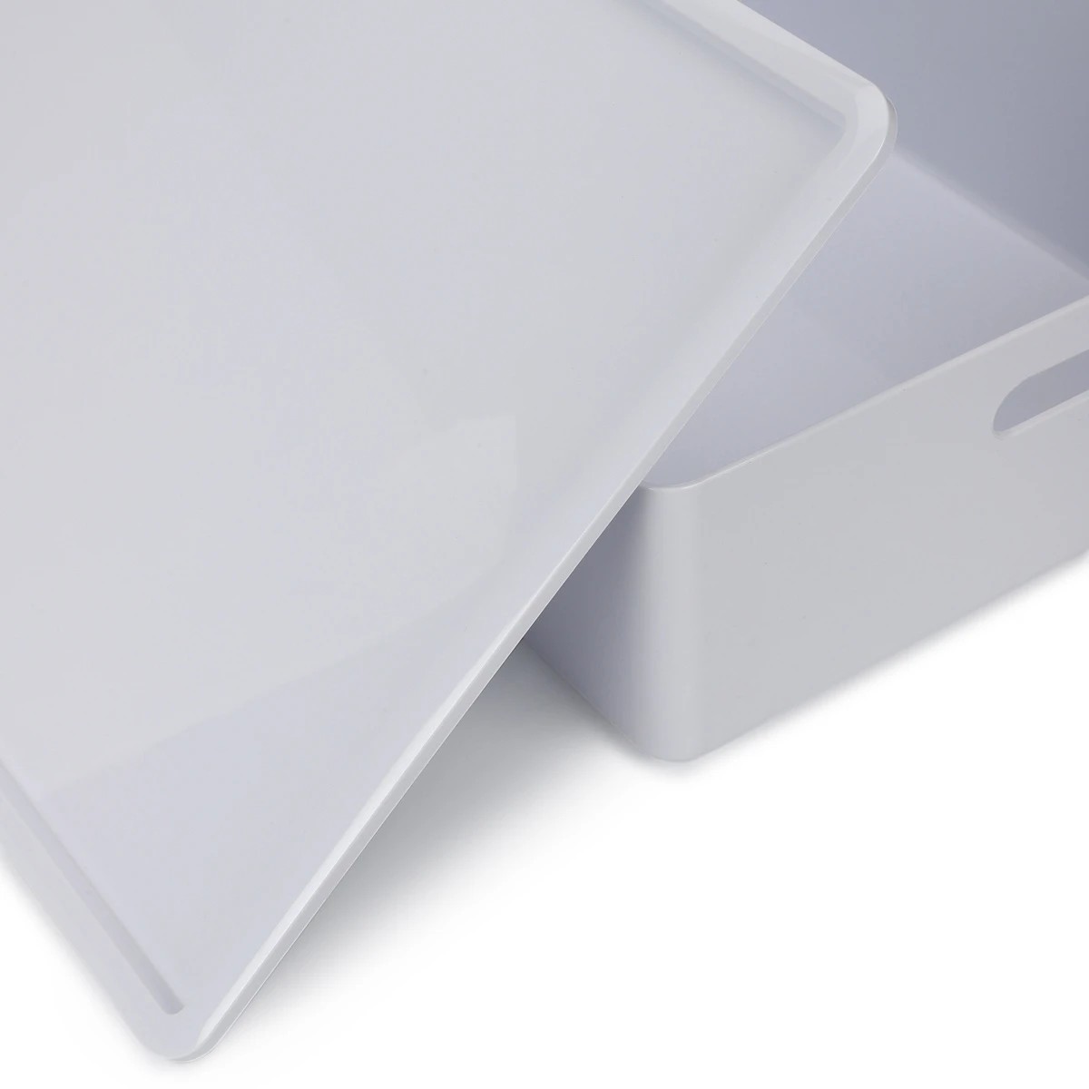 4 26L Smooth and Shiny Plastic Tub - White, 4 of 6