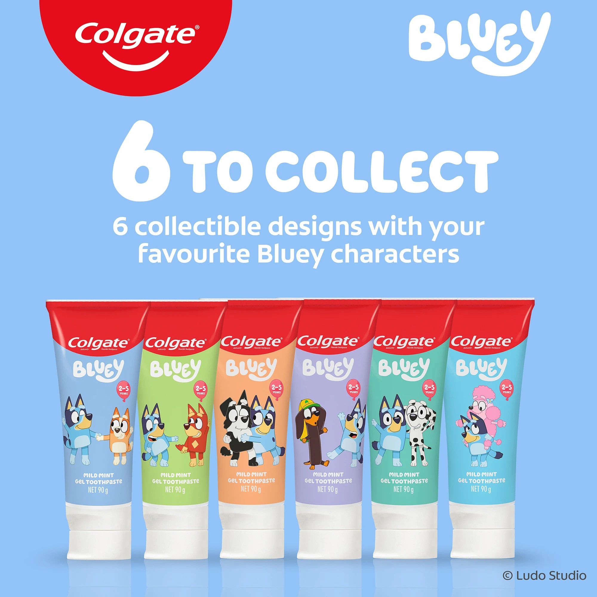 3 Colgate Junior Bluey Mild Mint Gel Toothpaste, 3 of 9