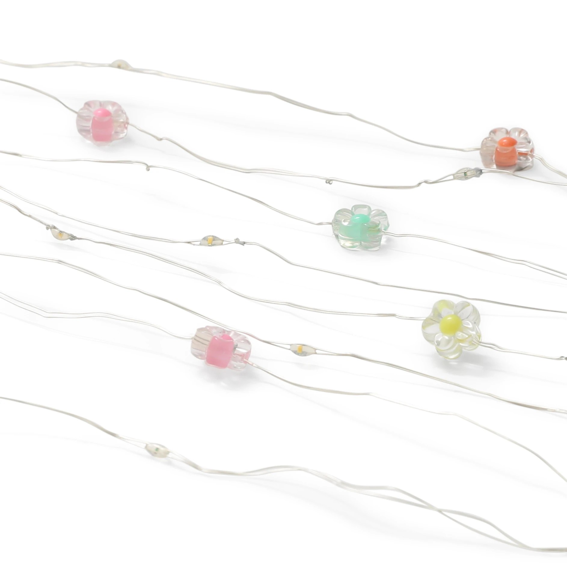 6 Mini Flower Wire Lights, 6 of 9