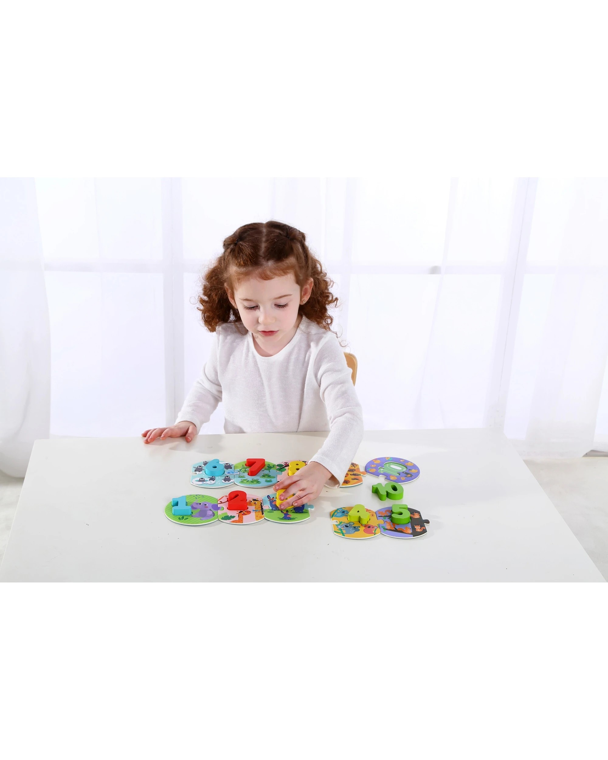 3 Tooky Toy Number Wooden Learning Number Animal Kids Play Puzzle In Carry Box - Multi, 3 of 6
