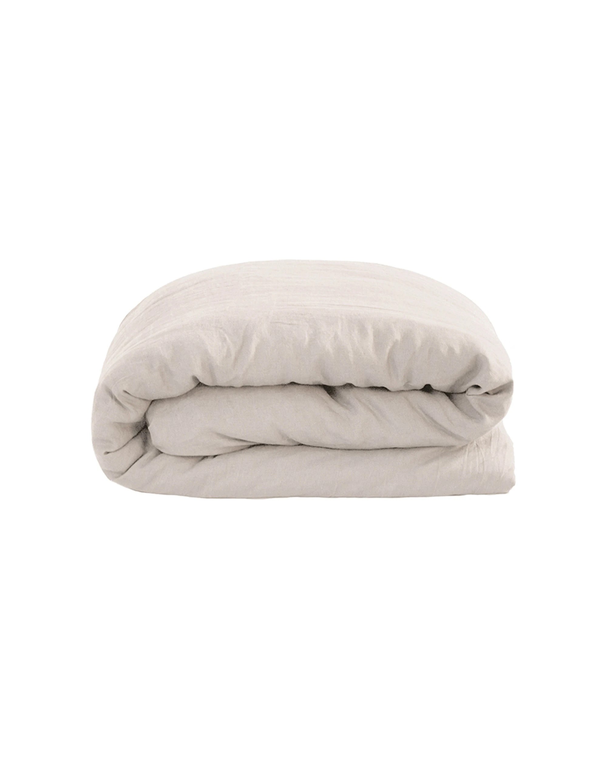 2 Bambury Linen Quilt Cover Set Pebble Soft Woven - Grey, 2 of 5