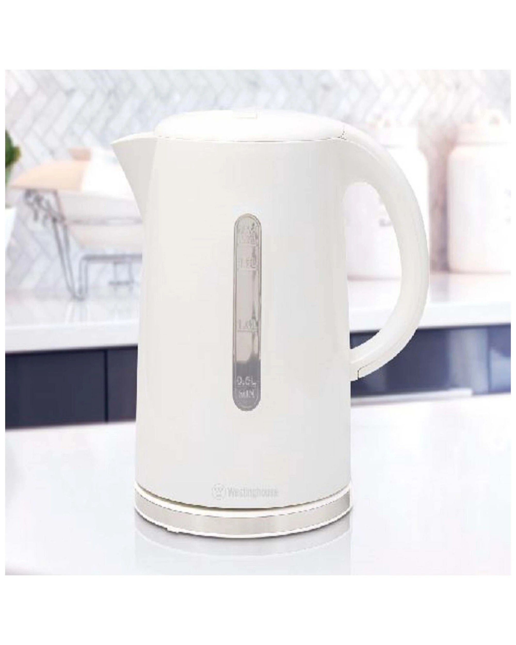 2 WESTINGHOUSE Electric Water Kettle 1.7L Kettle And 2-Slice Toaster Set
 - white, 2 of 6