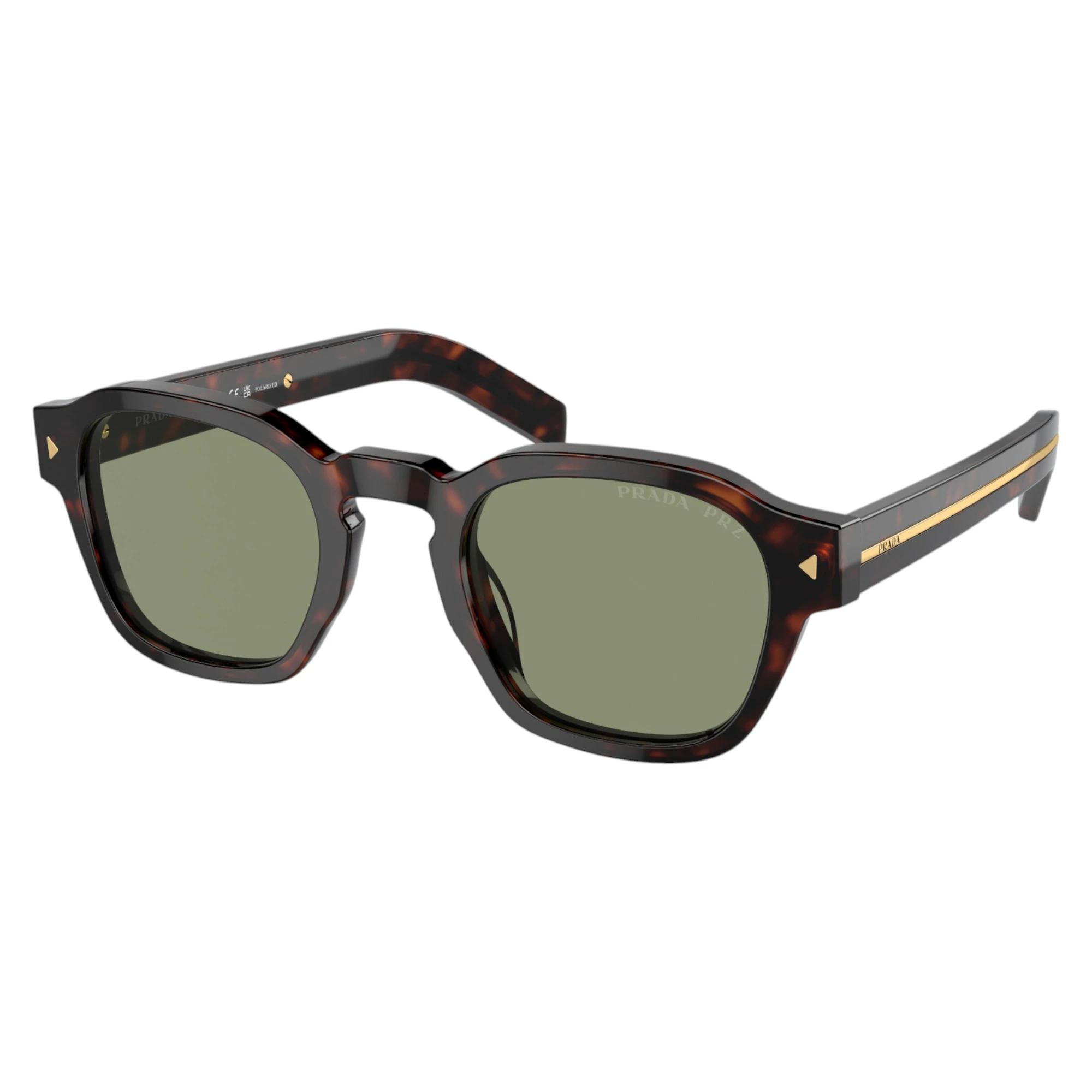 1 Prada Mens Polarised Sunglasses PRA16S Radica Tortoise/ Green Sunnies RADICA TORTOISE/GREEN, 1 of 5