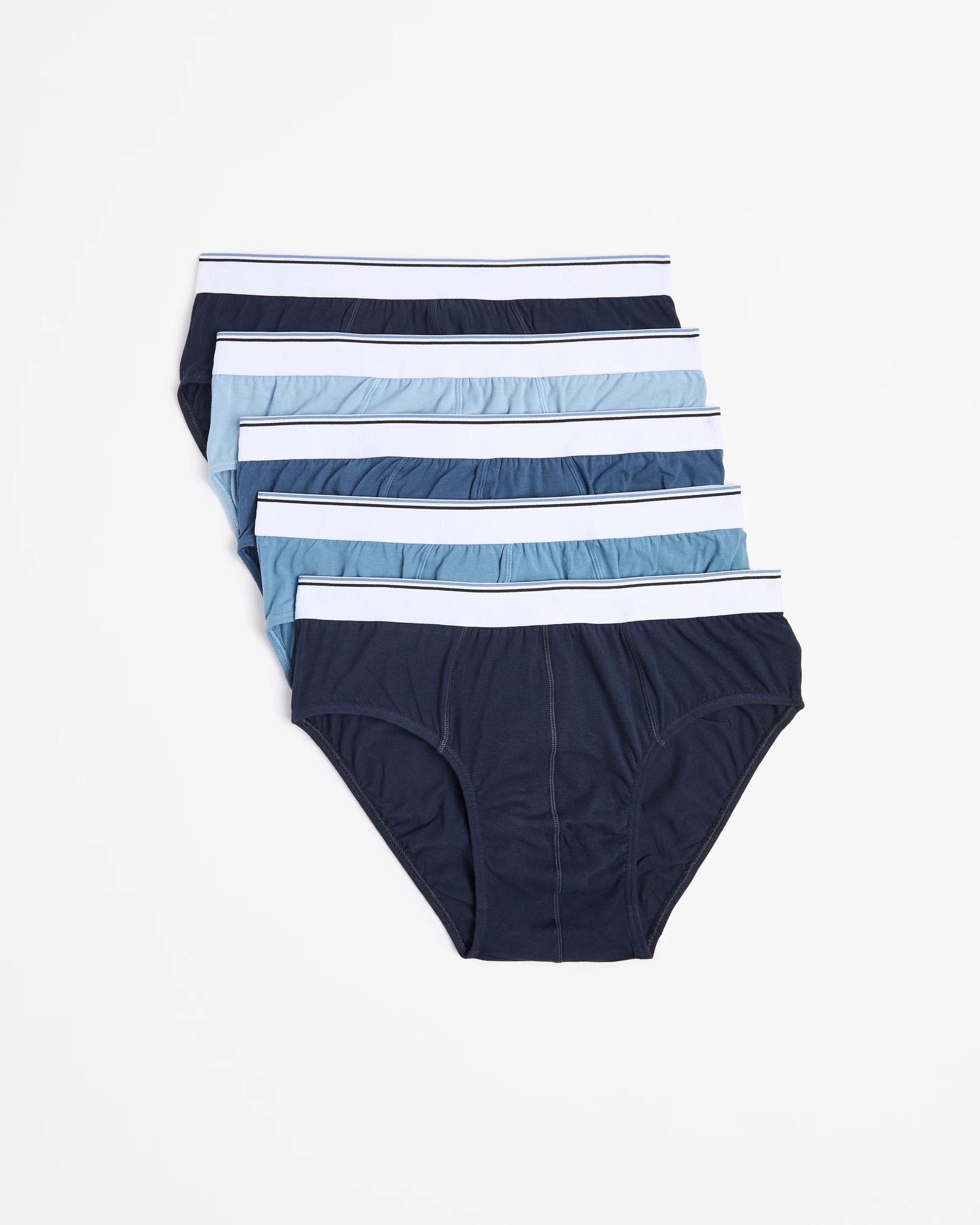 3 Australian Cotton Blend 5 Pack Hipster Briefs - Maxx BLUES, 3 of 4