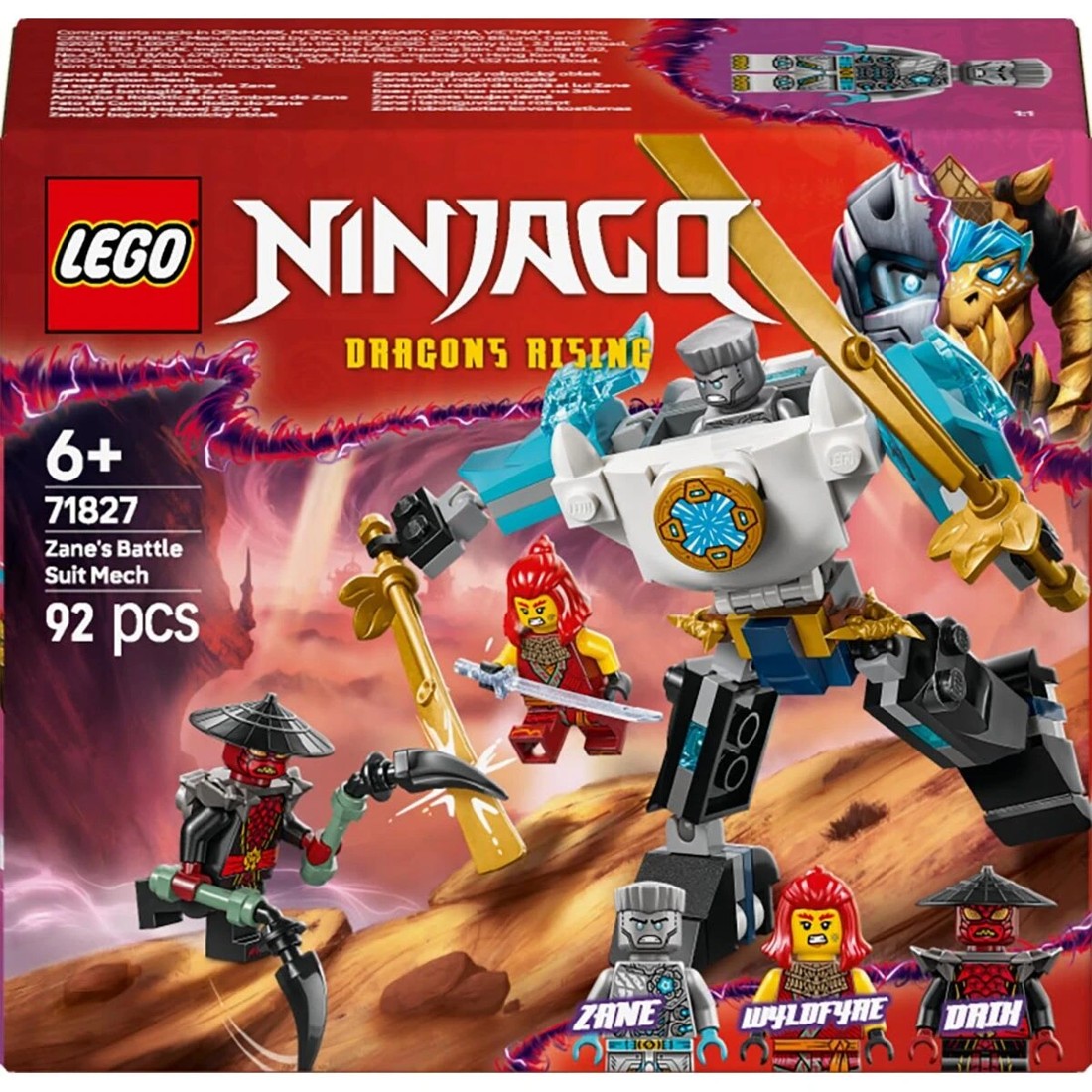 1 LEGO NINJAGO Zane's Battle Suit Mech 71827, 1 of 10