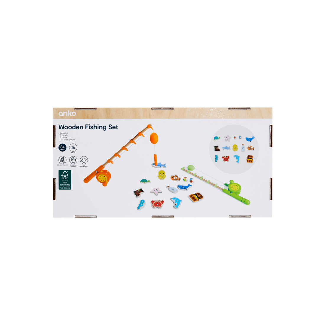 6 Wooden Fishing Set, 6 of 6