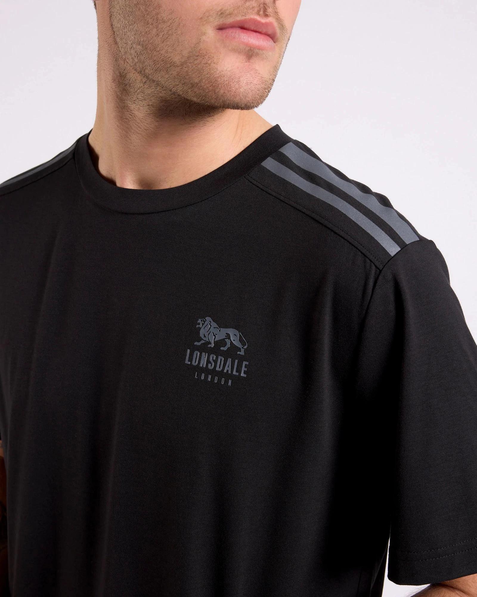 3 Active T-Shirt - Lonsdale London BLACK, 3 of 4