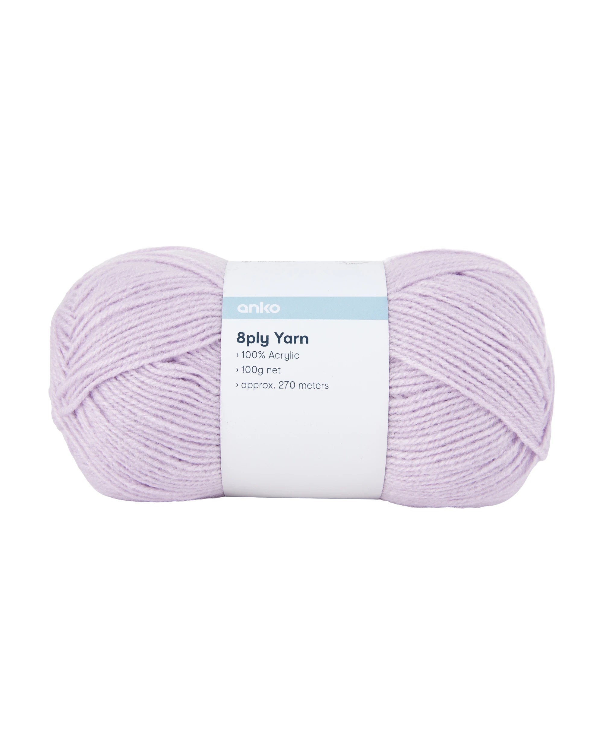 1 8 Ply Acrylic Yarn 100g – Lilac, 1 of 3