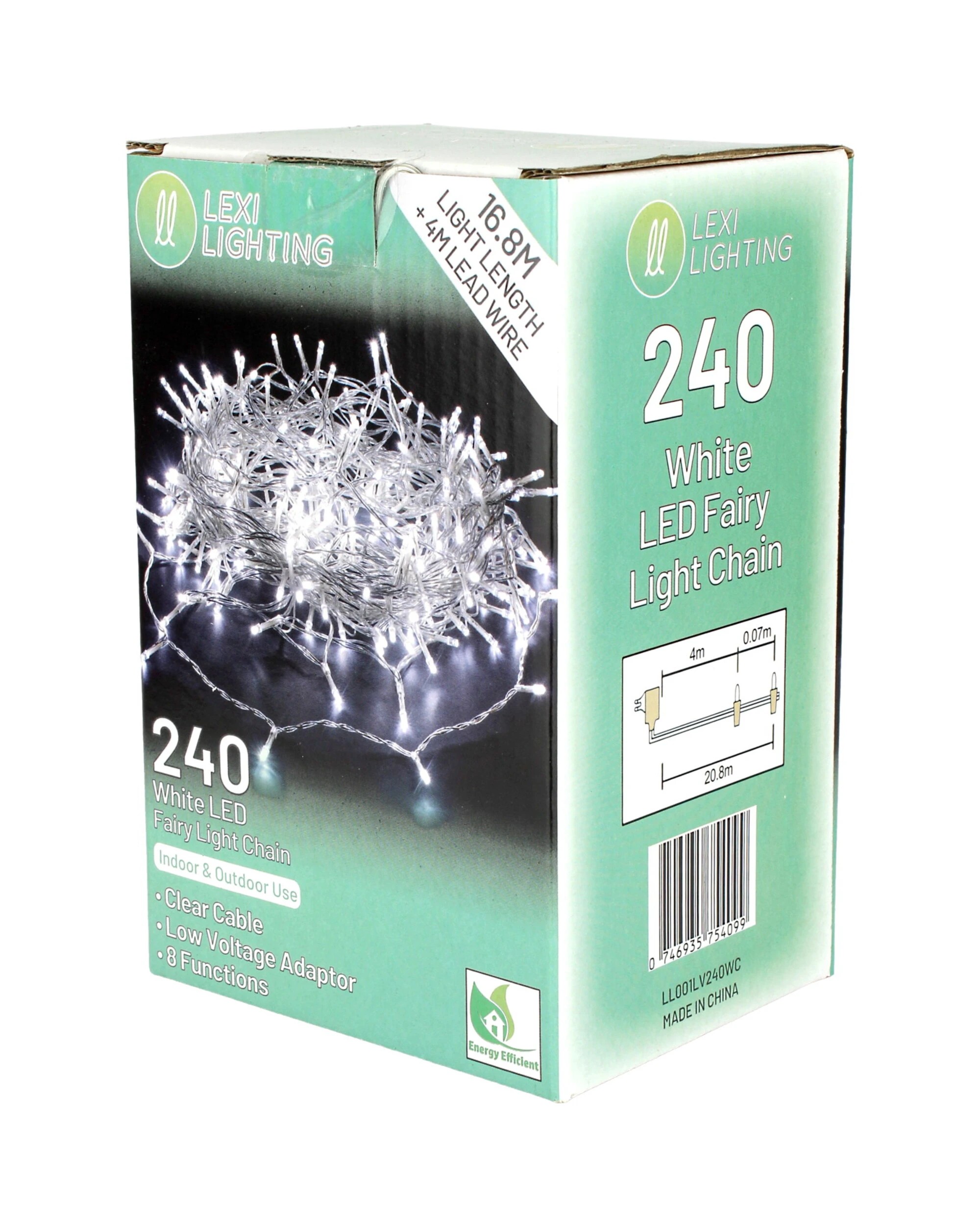 2 Lexi Lighting 240 Cool White LED Fairy Lights, 2 of 2