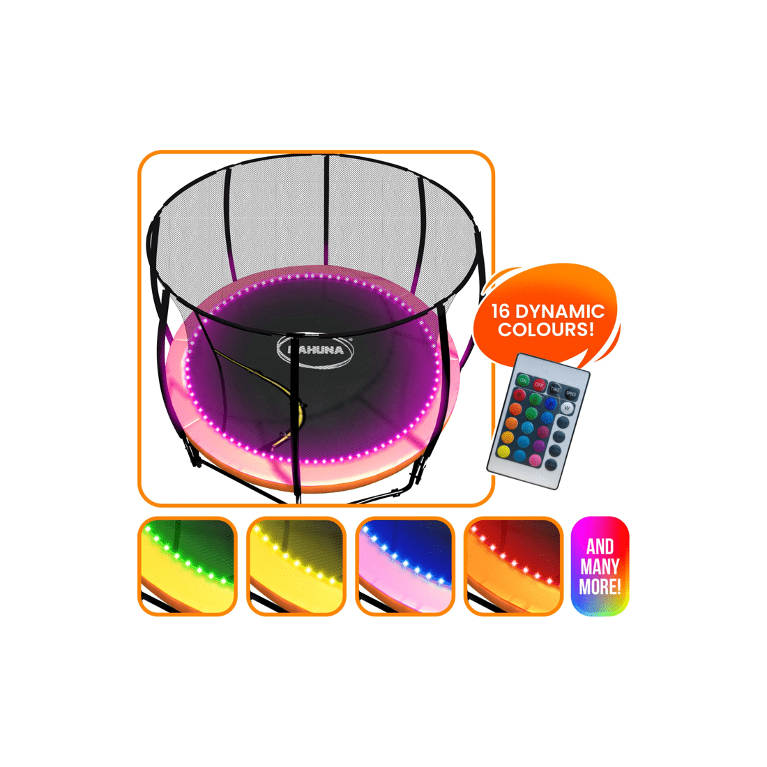 5 Kahuna LED Kit Suits 12ft Trampolines Multi-Colour Smart Motion Sensor Lighting with 16 colours, 5 of 10