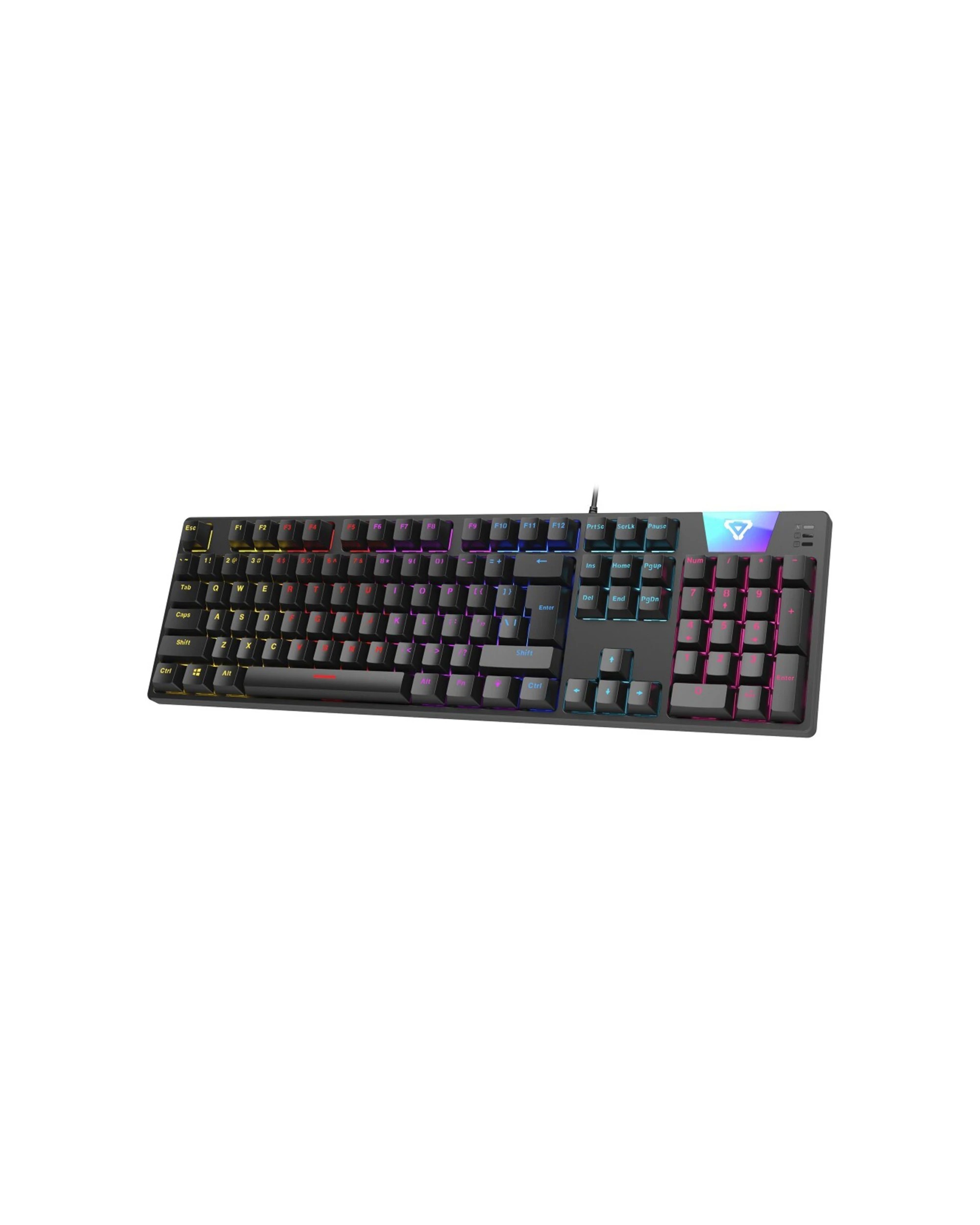 6 Laser Gaming Wired Mechanical Keyboard Rgb Backlit Red Switches Braided Cable.
 - Black, 6 of 6