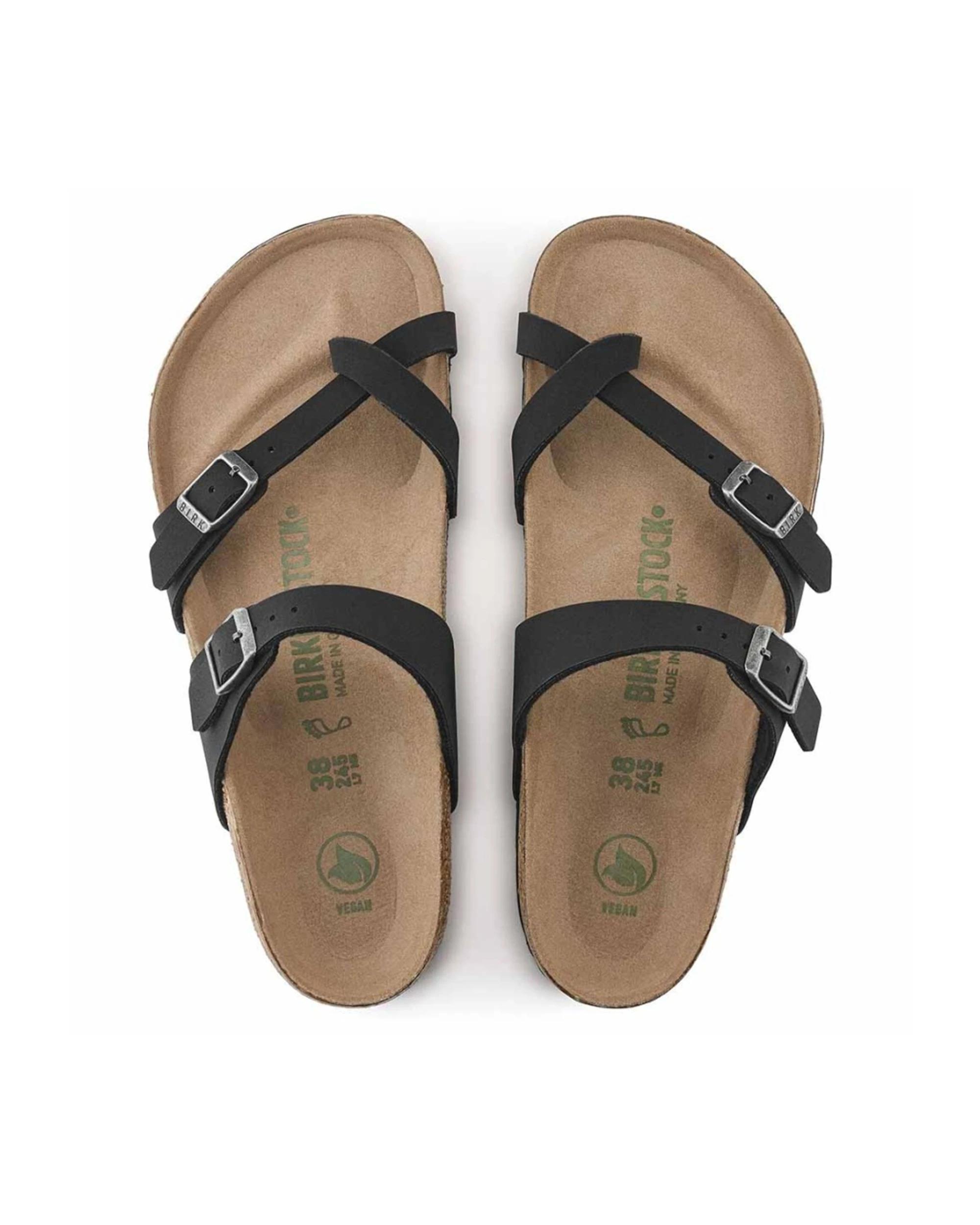 1 Birkenstock Mayari BirkiBuc Vegan Sandals Narrow Width BLACK, 1 of 6
