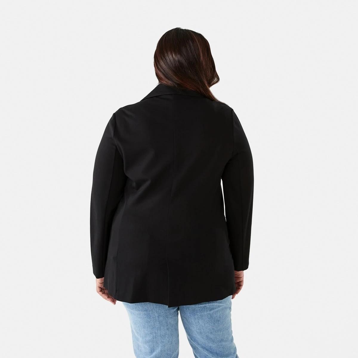 4 Curve Ponte Blazer Black, 4 of 8