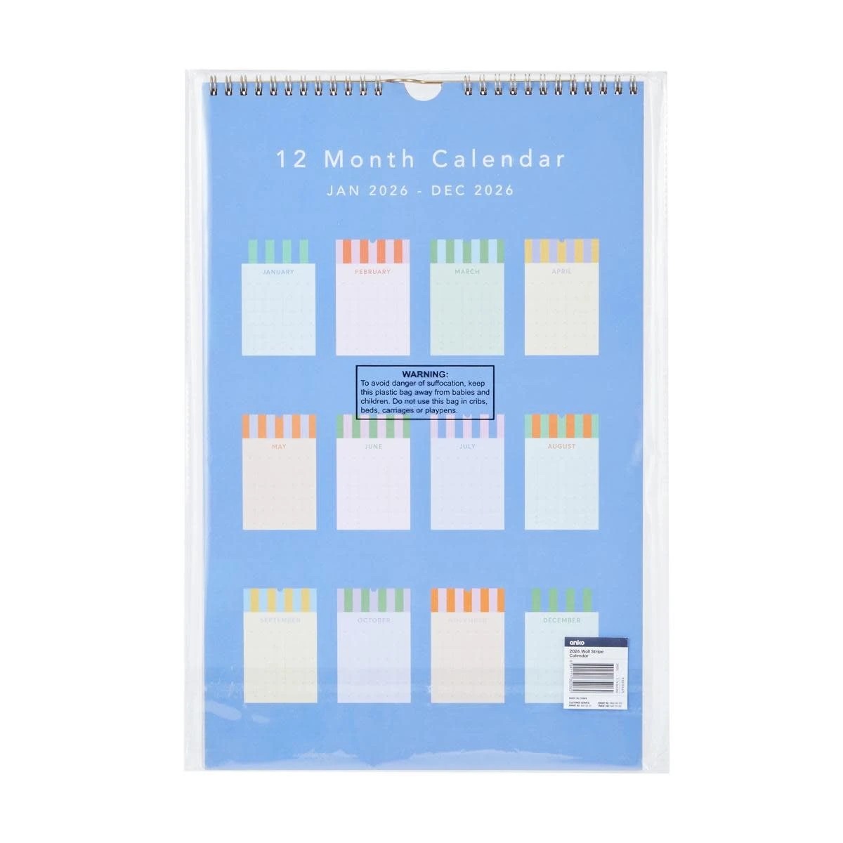 5 2026 Wall Stripe Calendar, 5 of 5