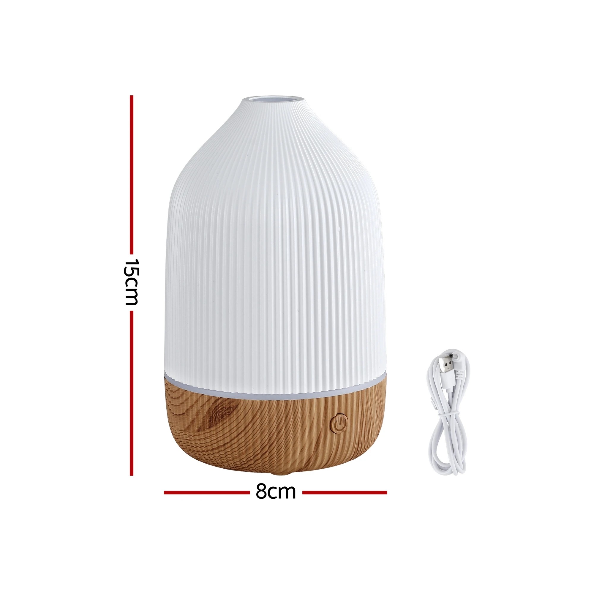 2 Devanti Ultrasonic Aroma Diffuser Aromatherapy 100ml LED Lights Iron Humidifier - Multi, 2 of 8