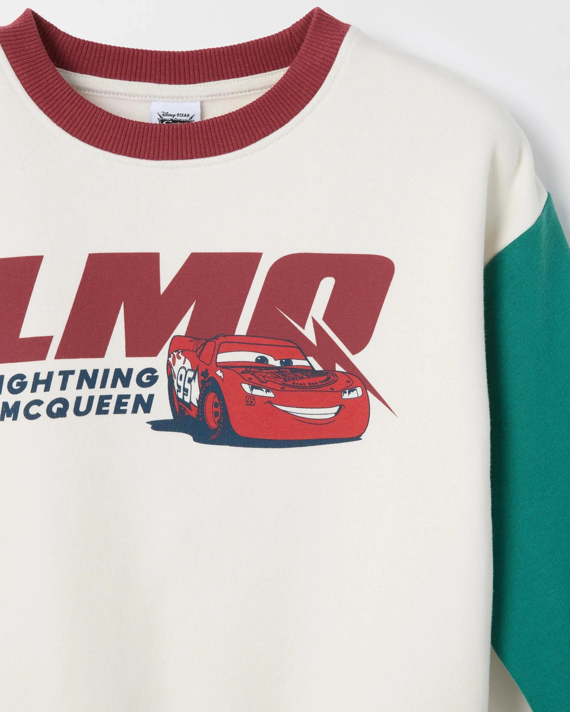 6 Disney Pixar Cars Australian Cotton Blend Sweat Top COLOUR BLOCK, 6 of 6