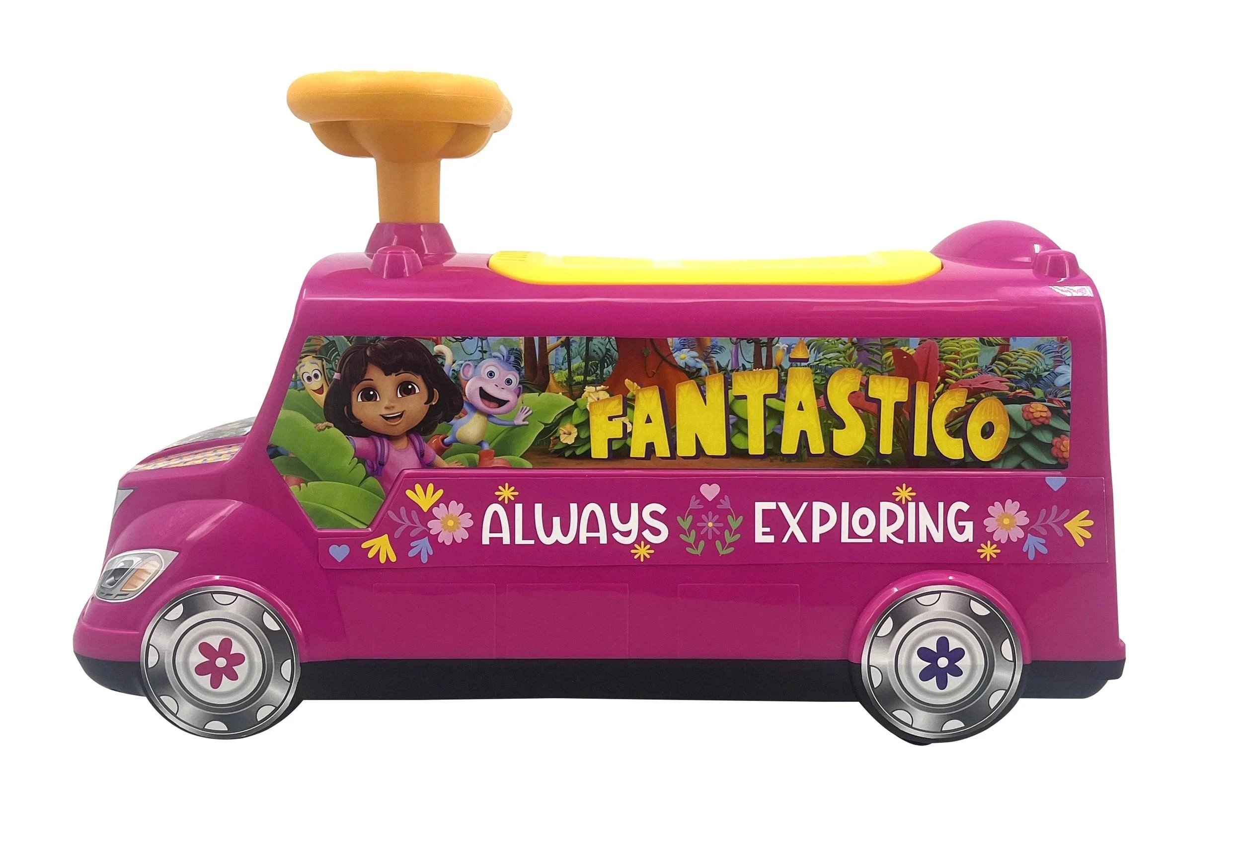 3 Dora The Explorer Exploring Van Foot To Floor Ride-on - Pink, 3 of 5