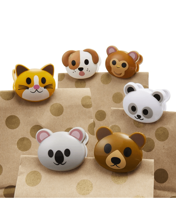6 Pack Animal Bag Clips