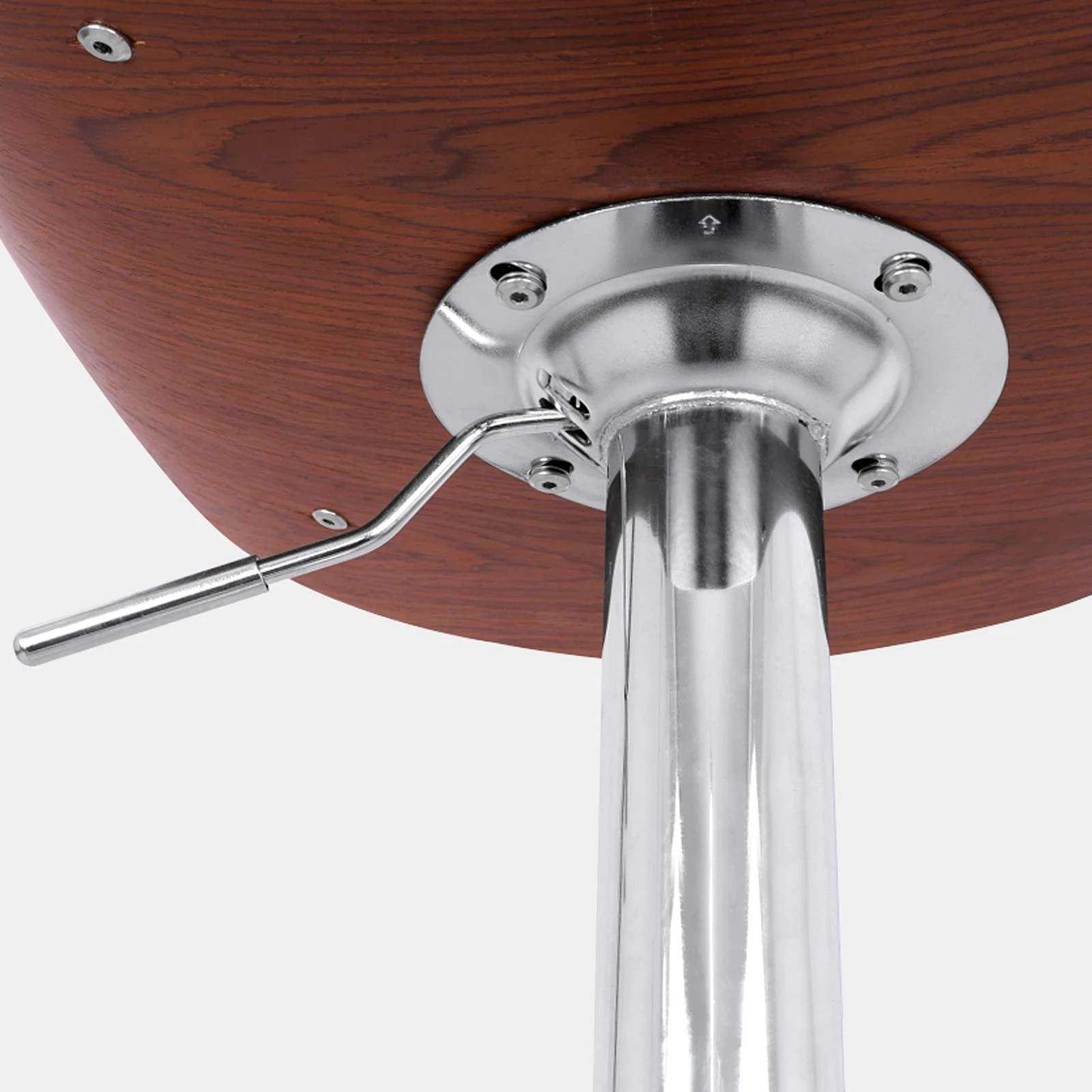 7 Alfordson 1x Bar Stool Joan Kitchen Swivel Chair Wooden Leather Gas Lift - Black, 7 of 9