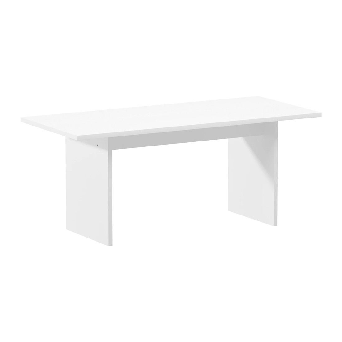 1 Oikiture 180cm Dining Table Rectangular Kitchen Dining Table Timber
 - White, 1 of 9