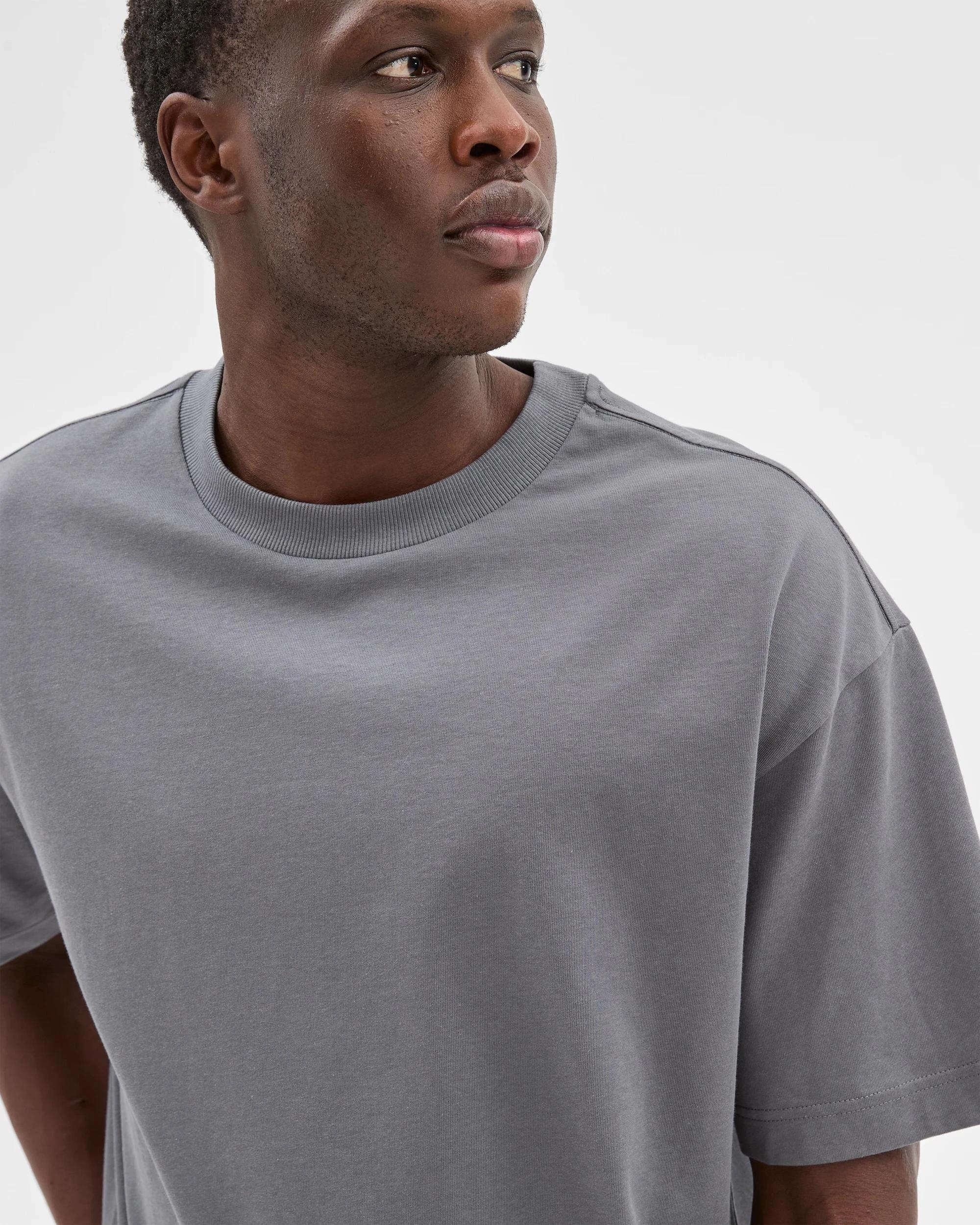 4 Commons Australian Cotton Oversized Heavy Core T-Shirt ASPHALT, 4 of 8