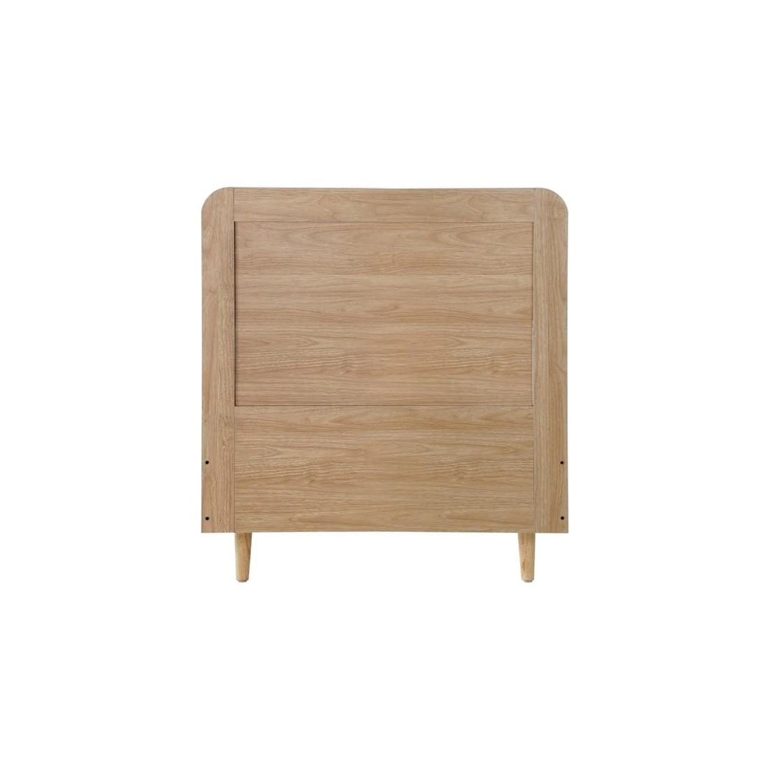 5 Oikiture Single Bed Wooden Bed Frame With Rattan Headboard
 - Natural, 5 of 10