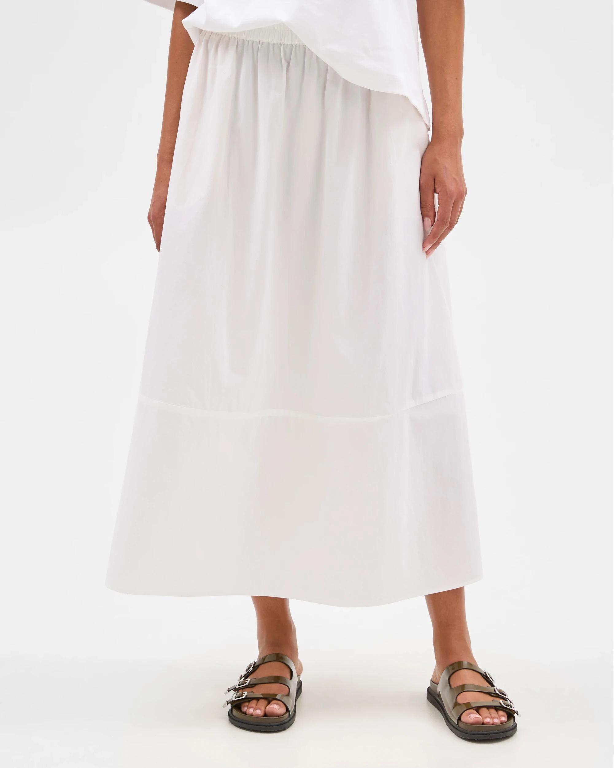 3 Target Australian Cotton Poplin Cocoon Skirt WHITE, 3 of 6