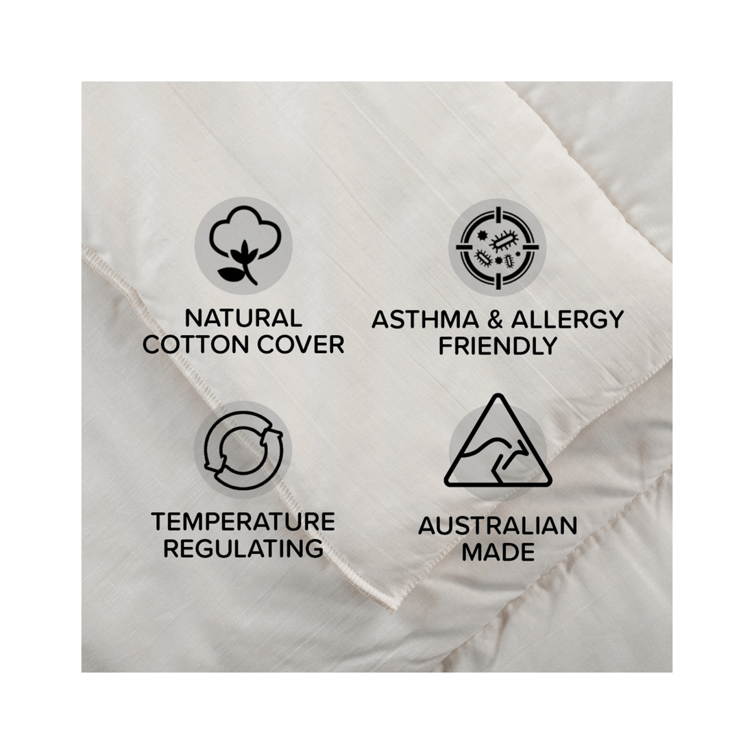 3 Tontine Australian Wool Quilt All Seasons King Bed
 - King Bed
 - White, 3 of 5