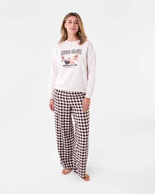 Sweat Top and Flannel Pants Pyjama