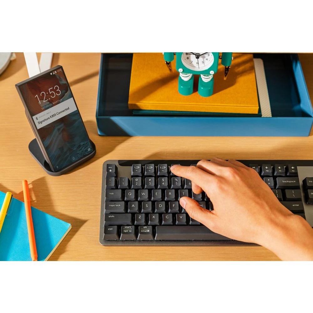 6 Logitech K855 TKL Wireless Mechanical Keyboard Graphite, 6 of 8