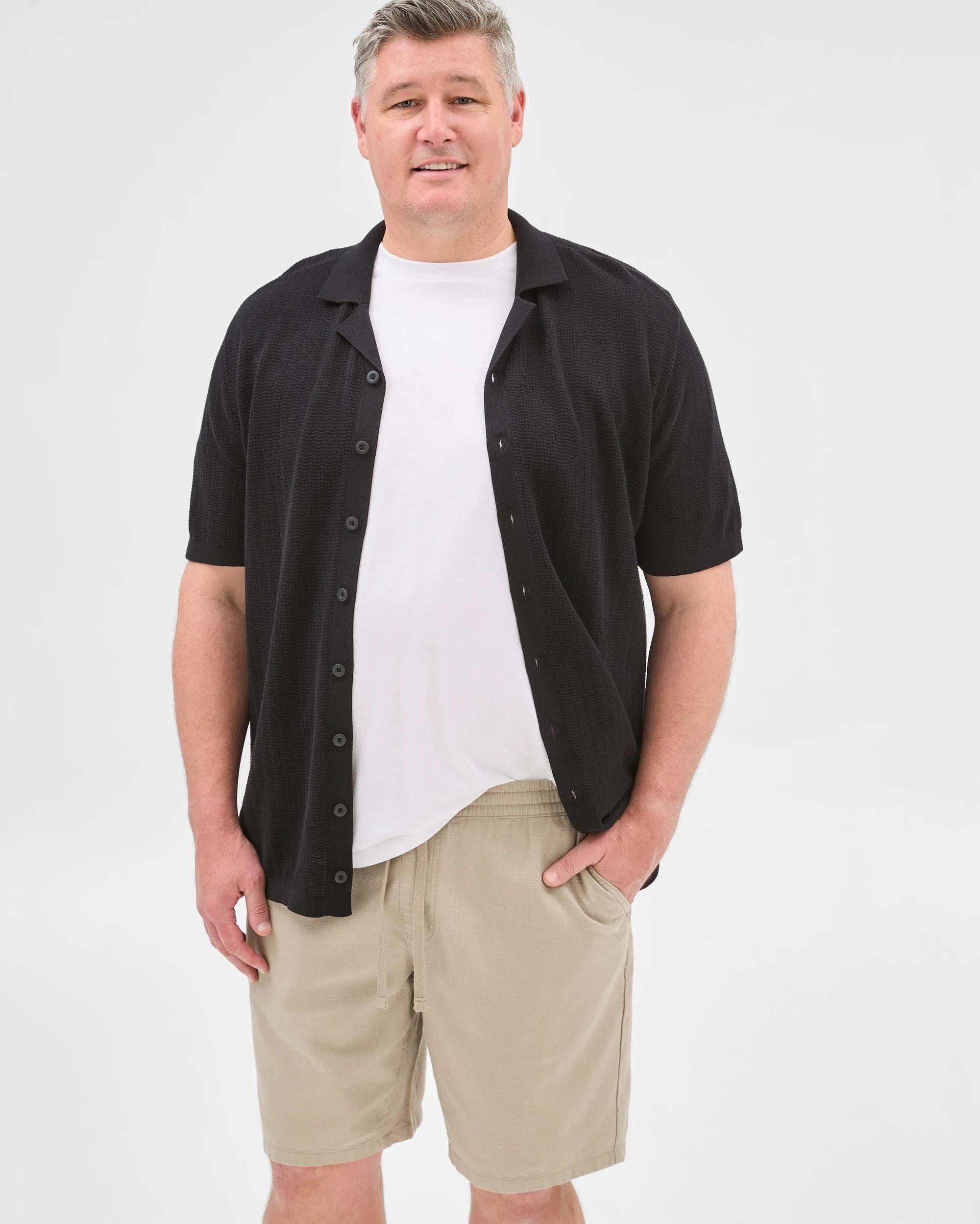 2 Target Man Plus Plus Size Australian Cotton Textured Shorts FOG, 2 of 6