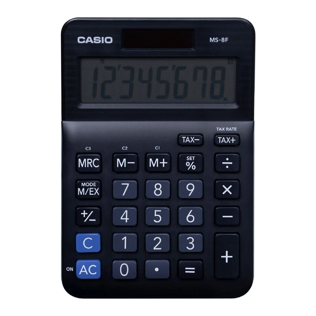 1 Casio 8 Digit Desk Calculator Black MS8F, 1 of 4