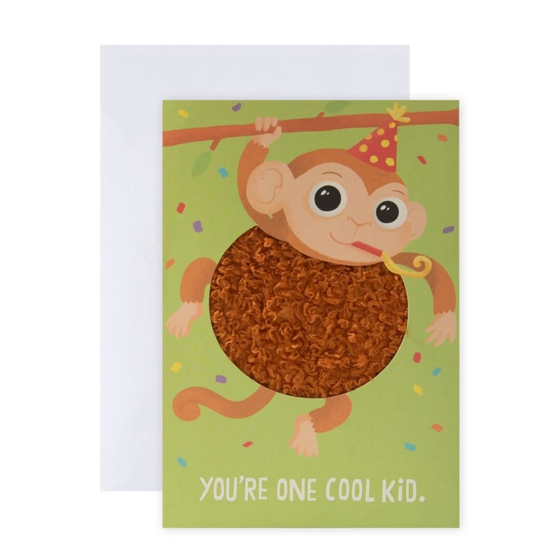 1 Hallmark Birthday Card - Fuzzy Monkey, 1 of 3