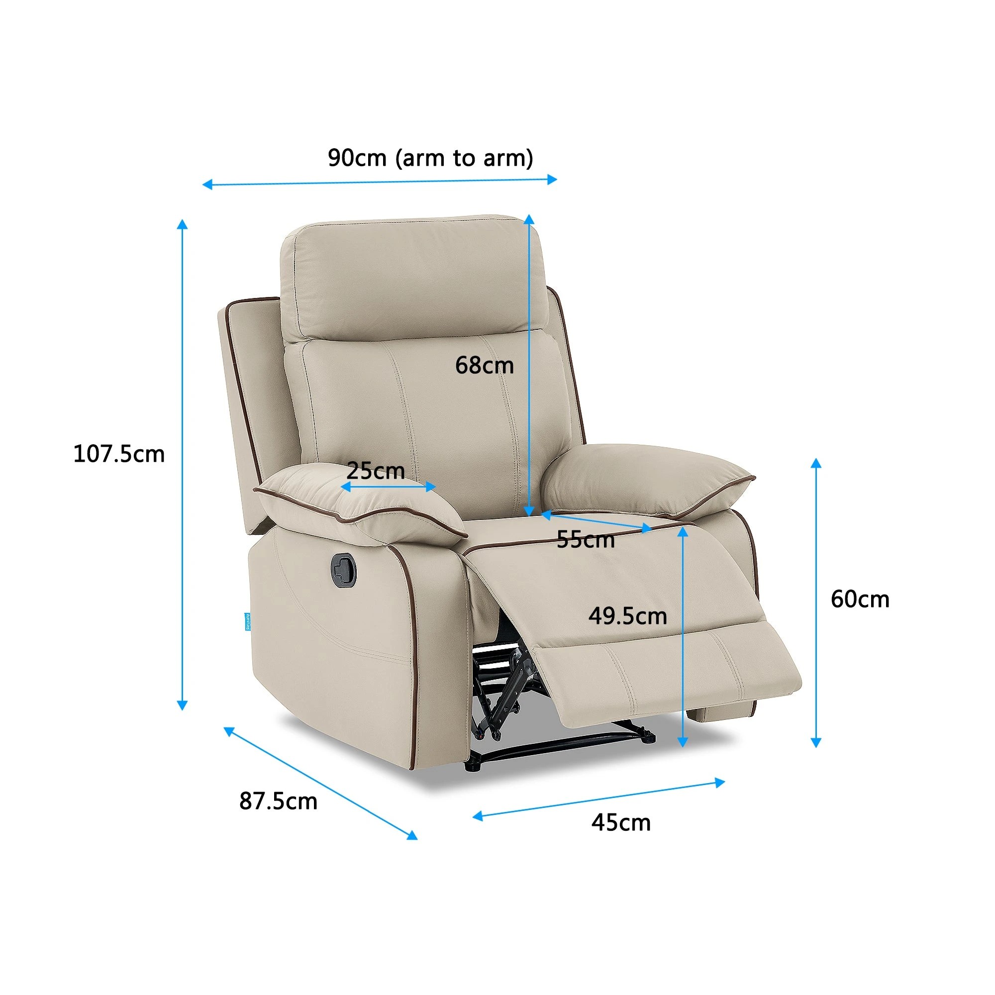 4 Foret 6-seater Sofa Lounge Convertible Recliner Couch For Living Room Modern, 4 of 7