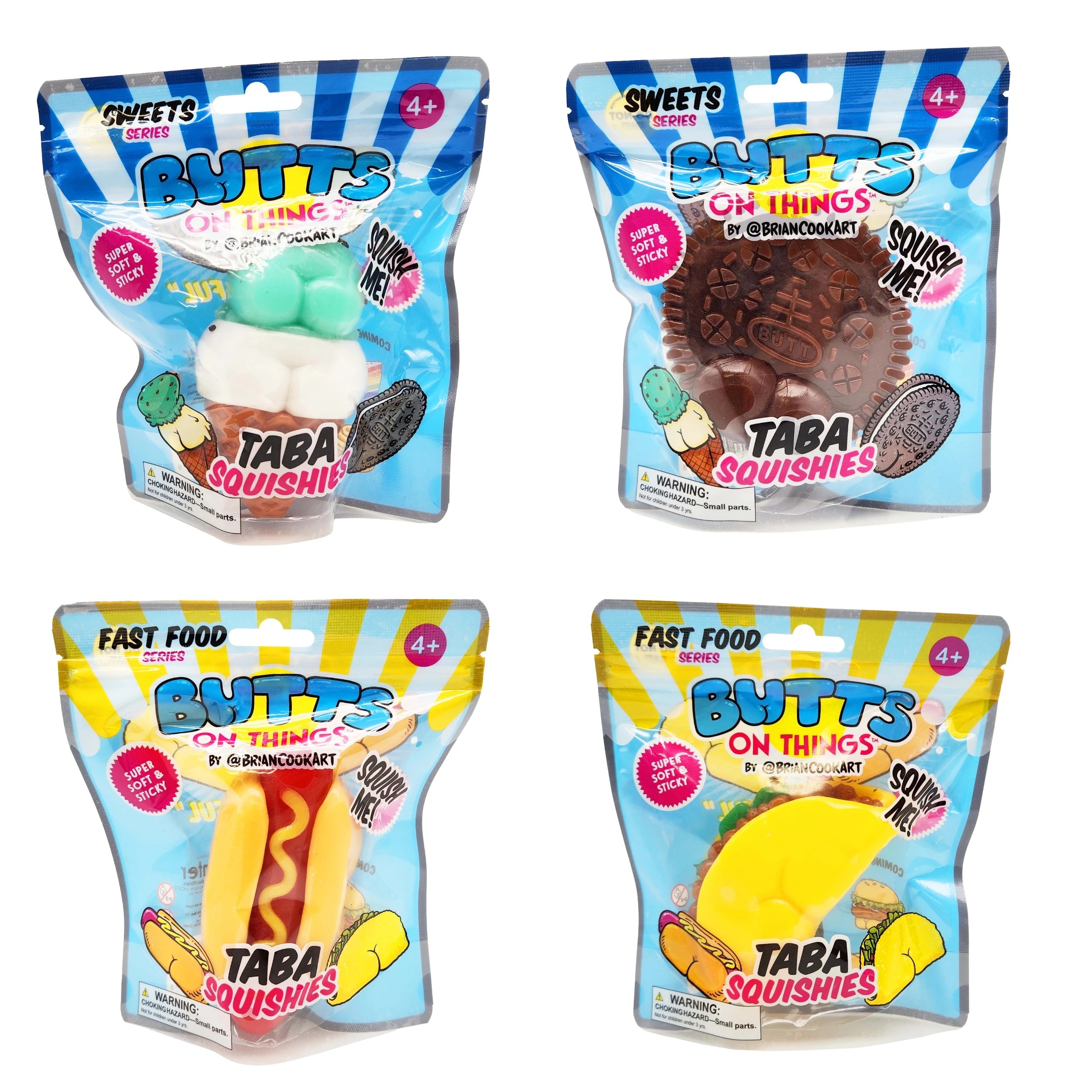 1 Butts On Things Taba Squishies - Assorted, 1 of 9