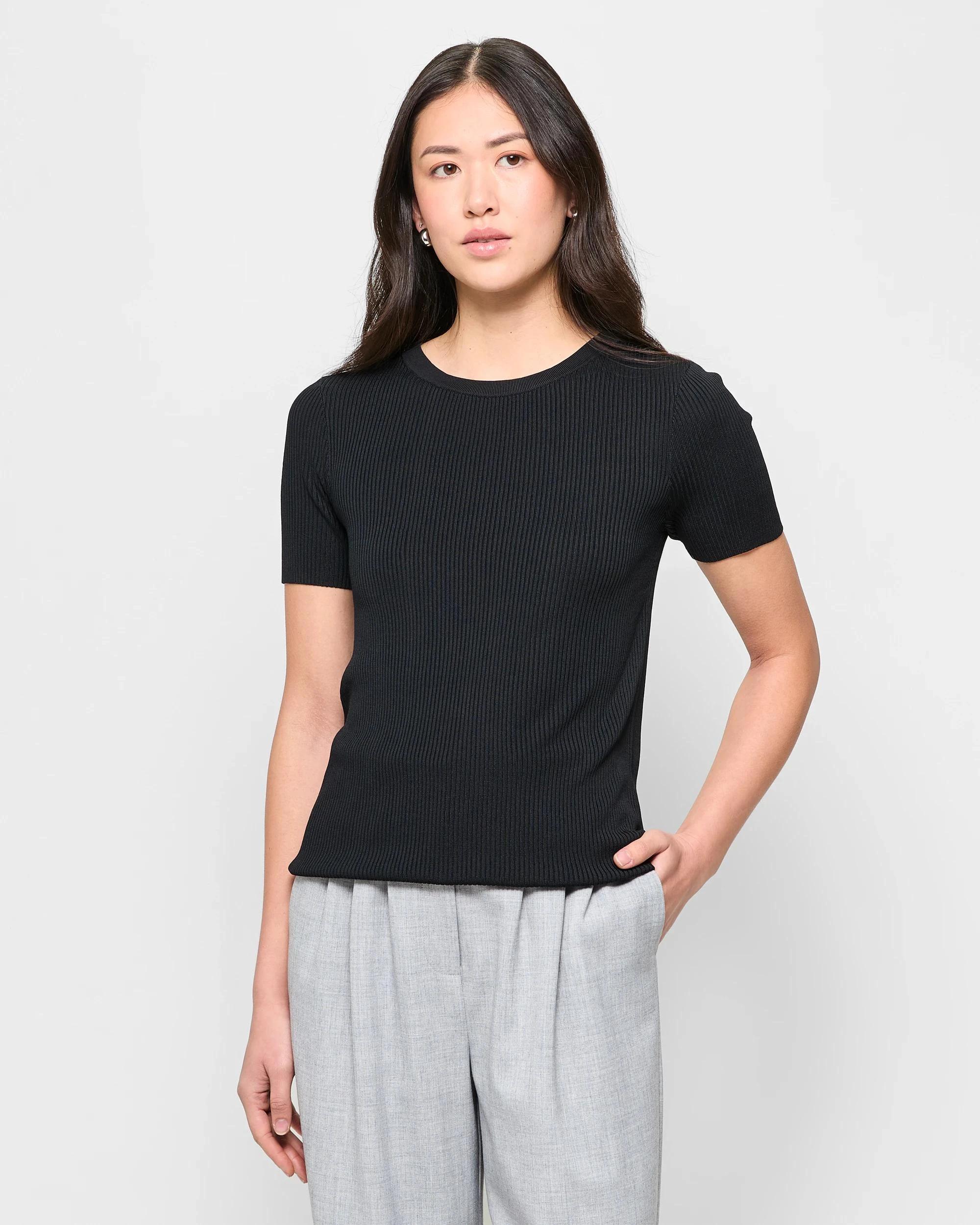 1 Ultimate Knit T-Shirt - Preview BLACK, 1 of 5