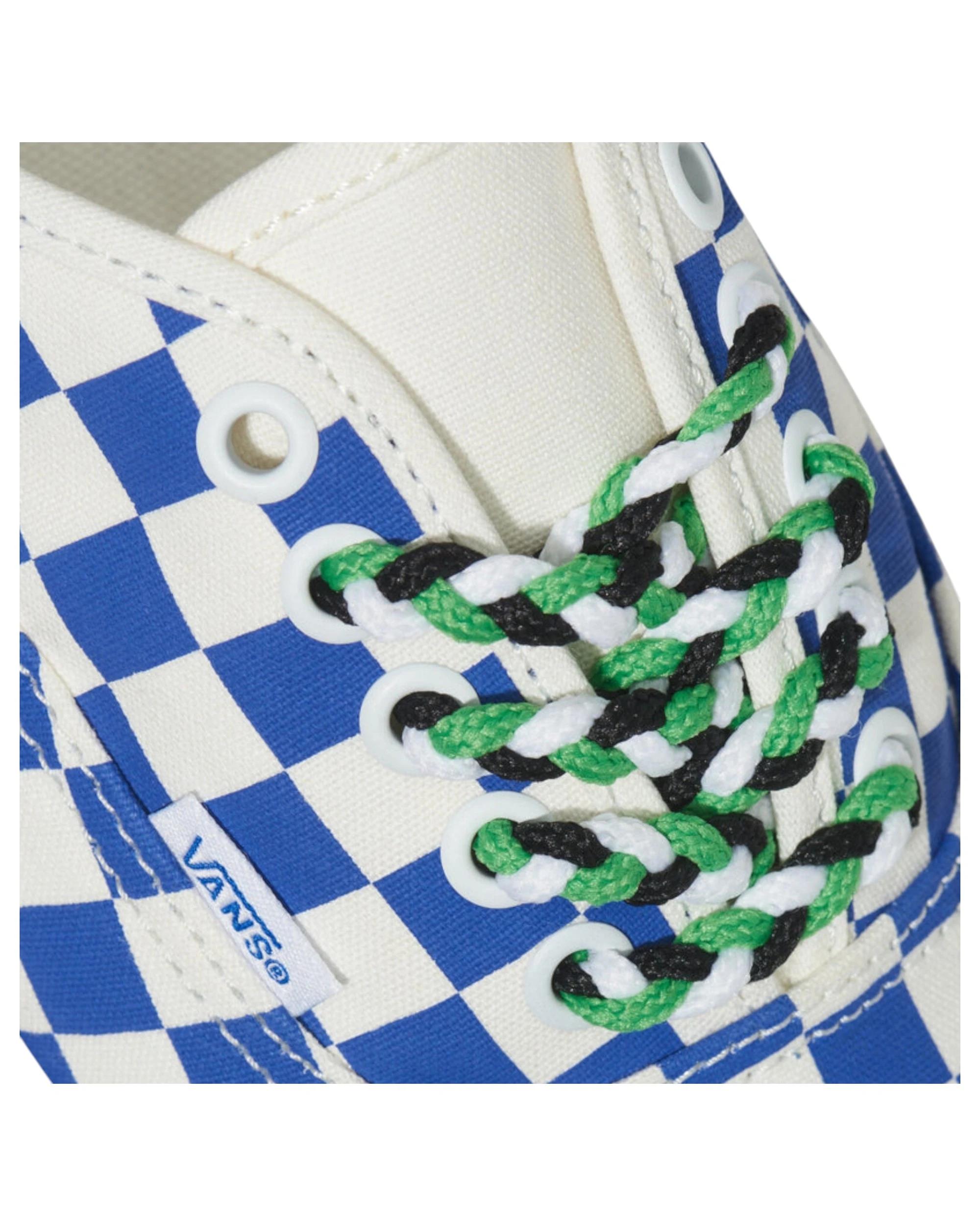 4 Vans Mens Authentic Checkerboard Blue/ White Lace Up Shoes BLUE/WHITE, 4 of 5