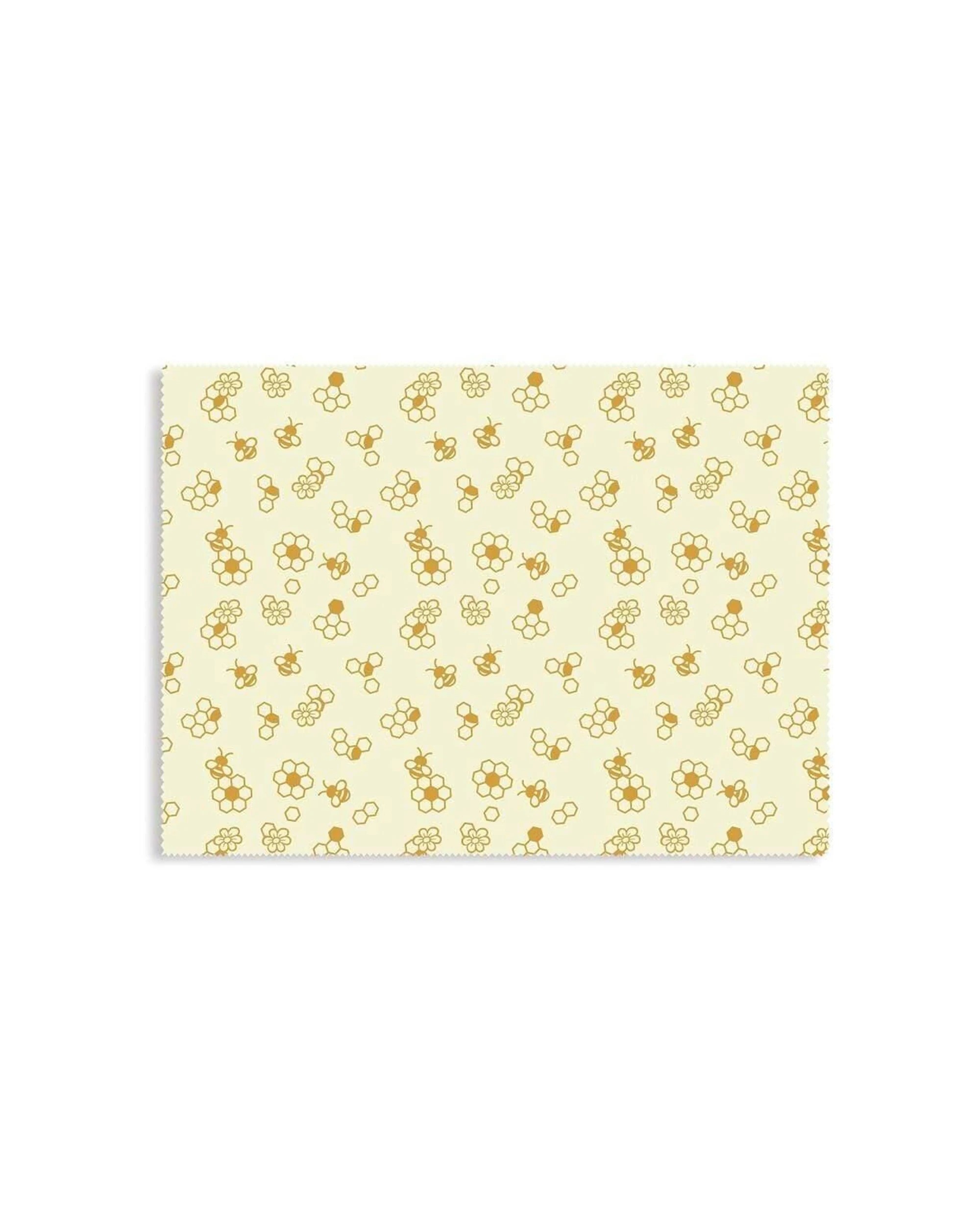 1 Karlstert Bee & Honeycomb Baguette Beeswax Unbleached Cotton Food Wrap 43x58.5cm - Yellow, 1 of 1