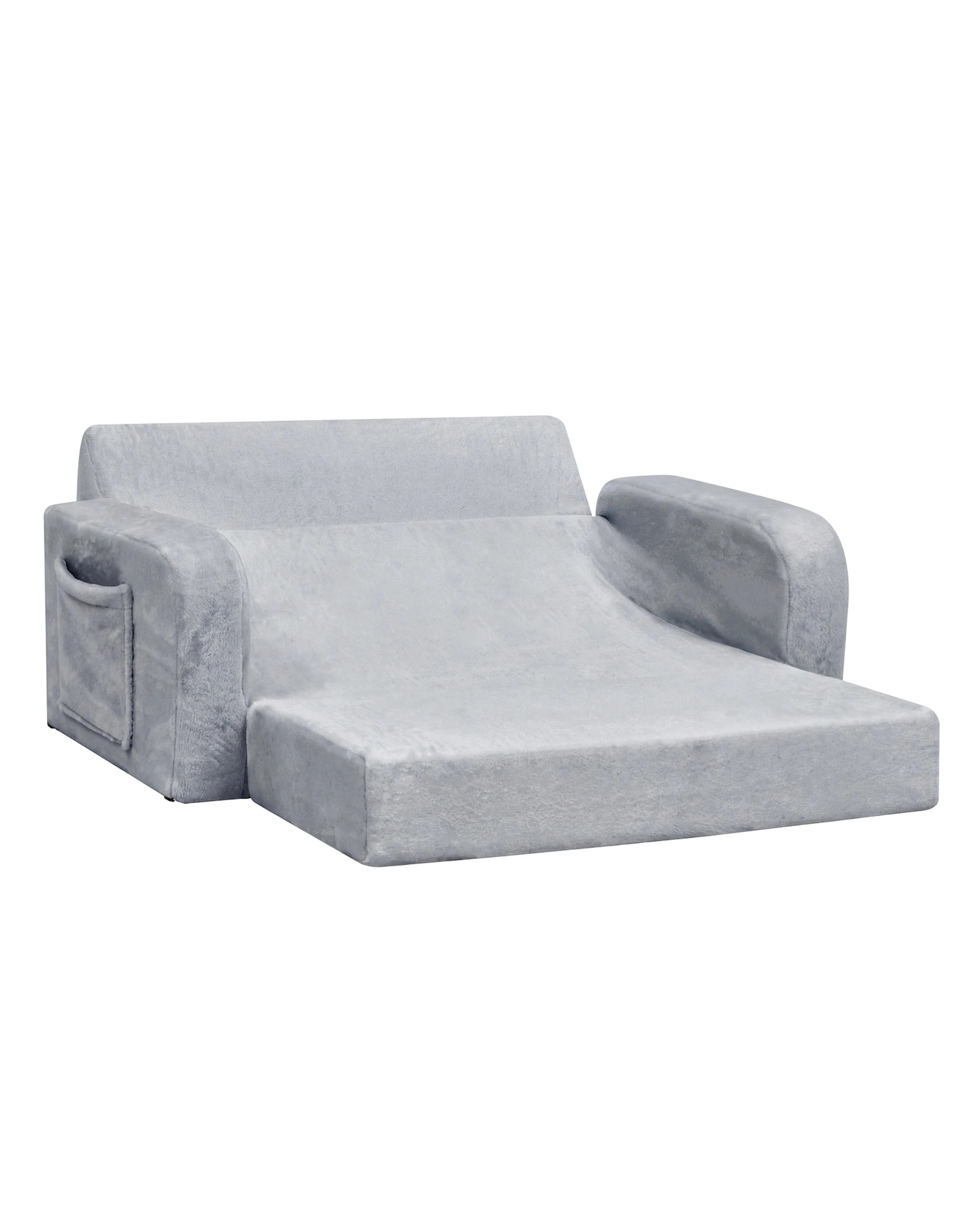 4 ADVWIN 3-in-1 Kids Loveseat Sofa Toddler Couch Chair & Lounger - Grey, 4 of 10