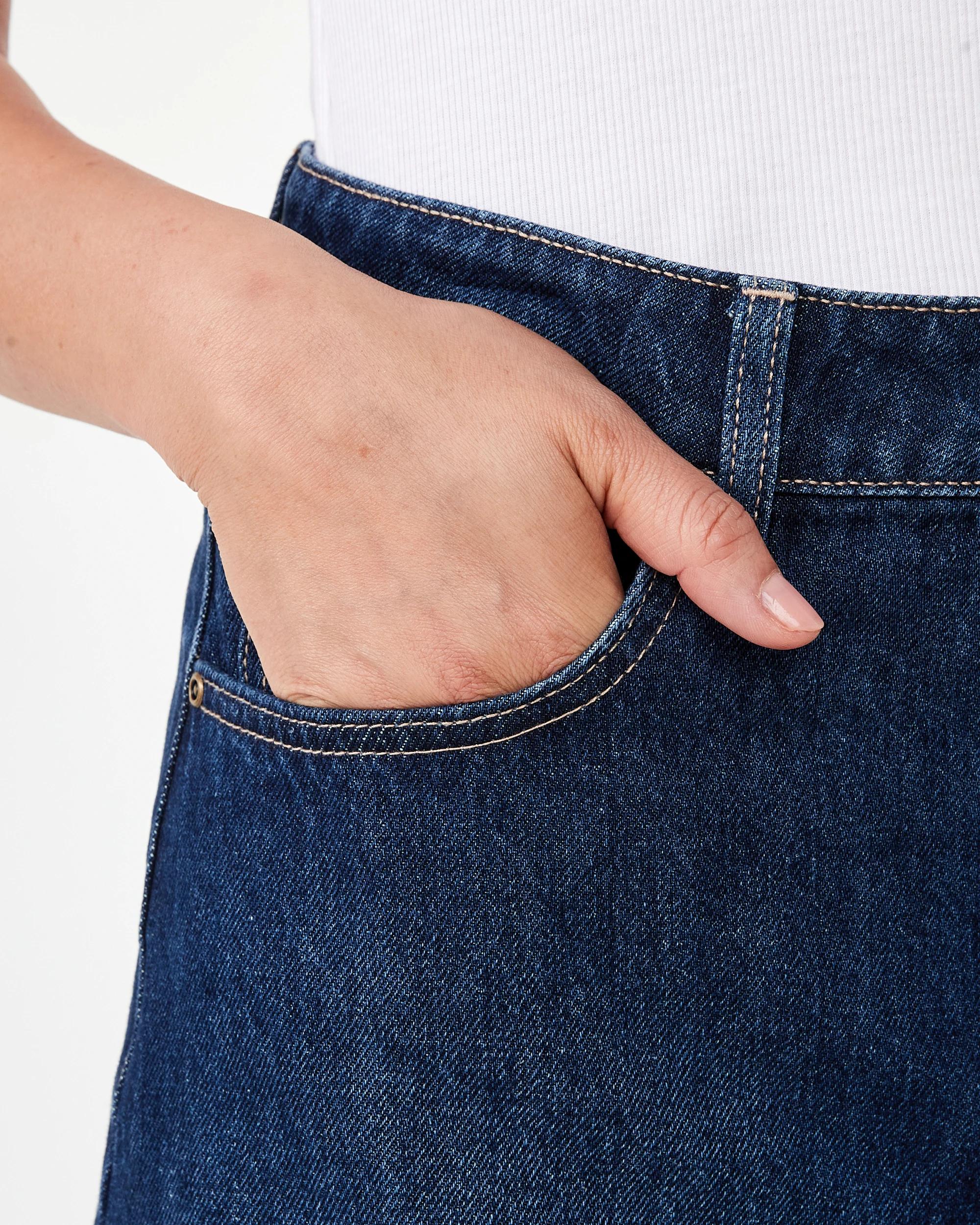 5 Denim A-Line Mini Skirt Mid Wash, 5 of 7