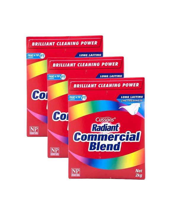 Cussons 3PK Cussons Radiant Commercial Blend Front Top Loader Laundry Powder 2kg - Red