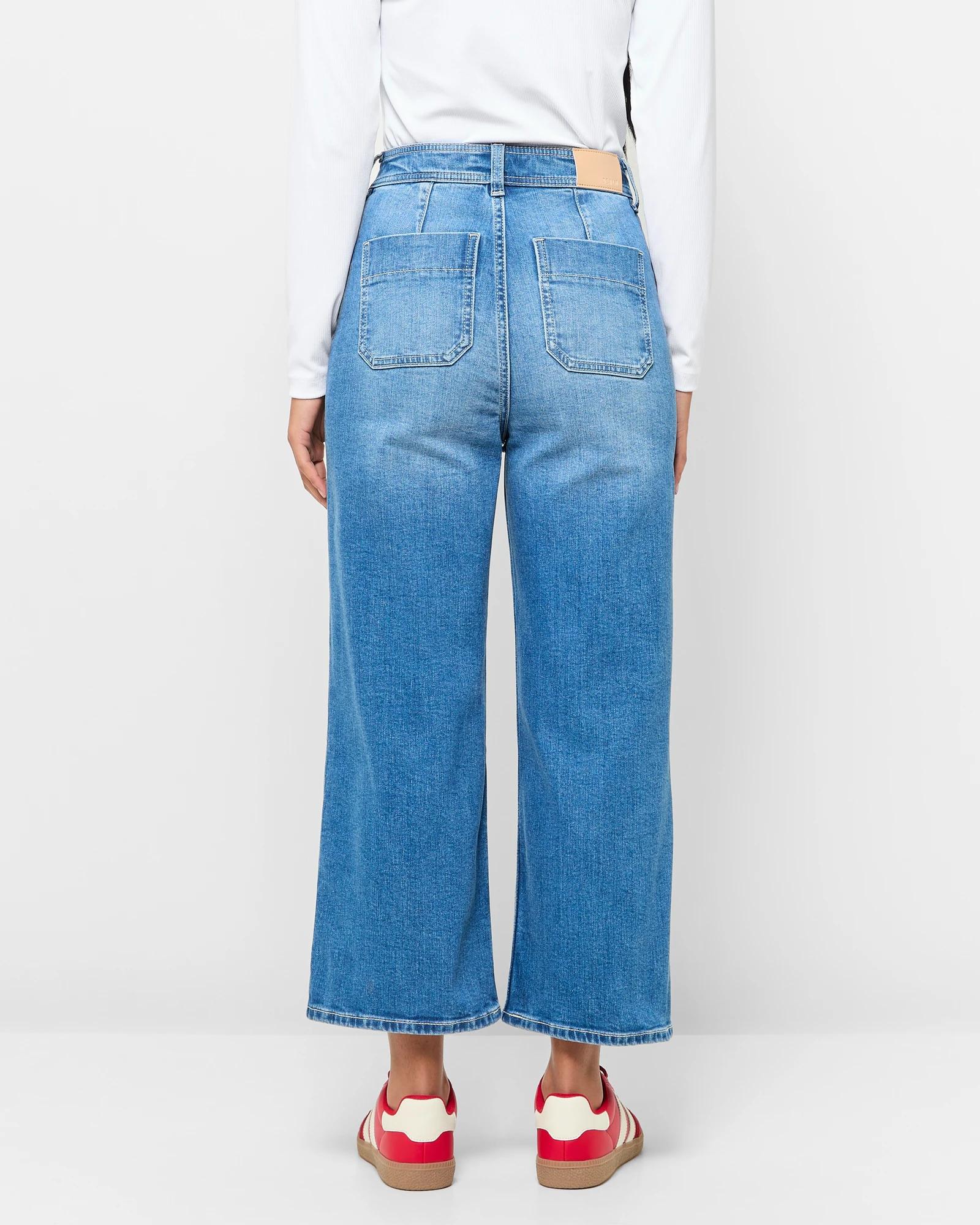 4 Target Petites Crop Length Wide Leg Denim Jeans - Kelsey DAYBREAK BLUE, 4 of 5